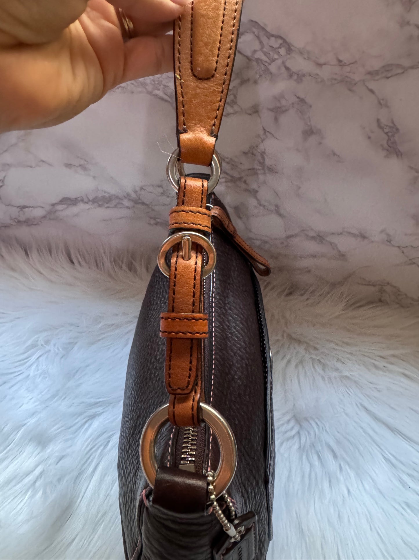 Coach Chelsea Brown Pebble Leather
