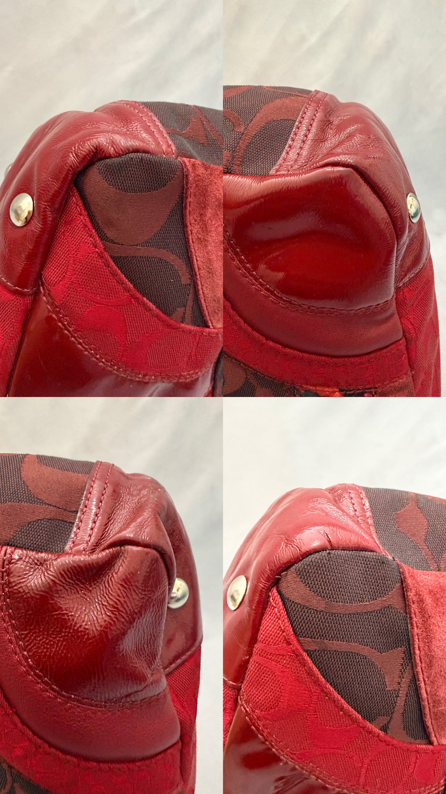 Coach Gallery Patchwork Red Tote