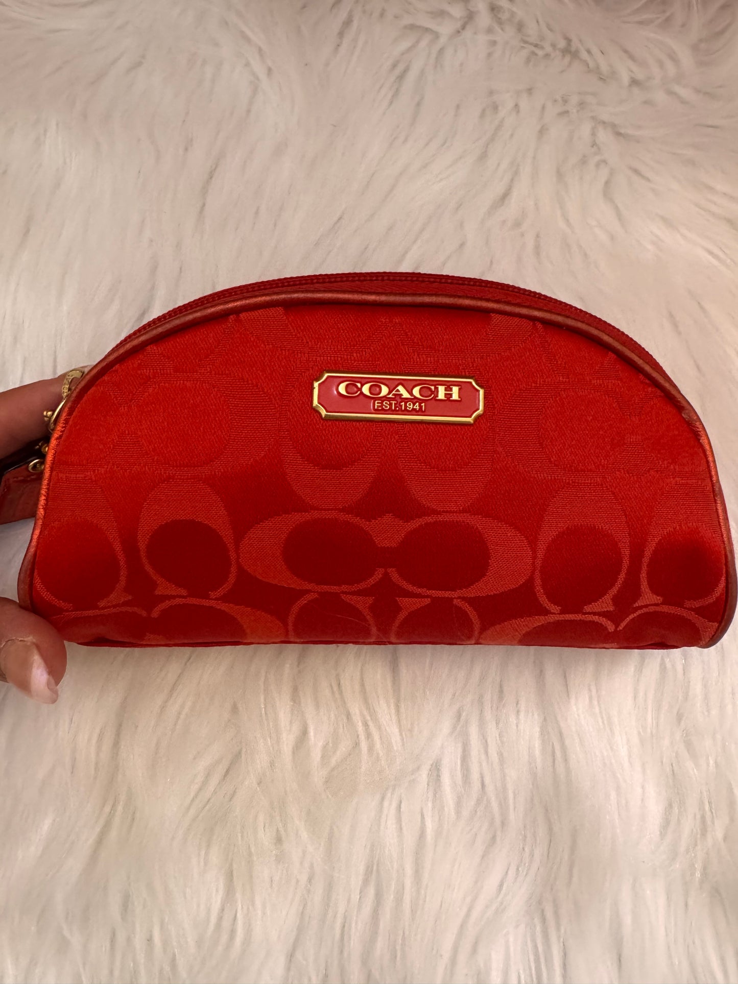 Coach Limited Edition Estée Lauder Cosmetic Bag.