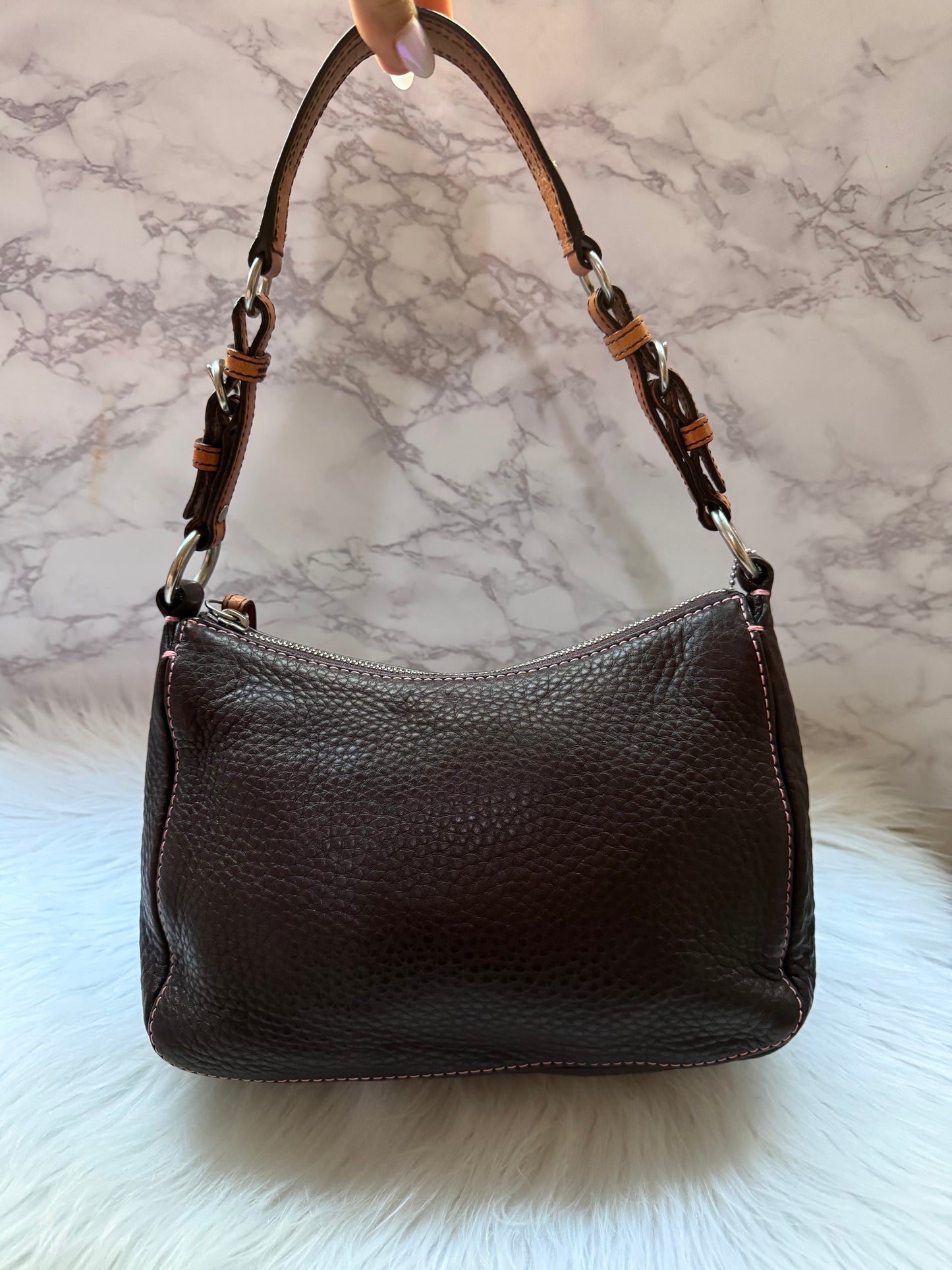 Coach Chelsea Brown Pebble Leather