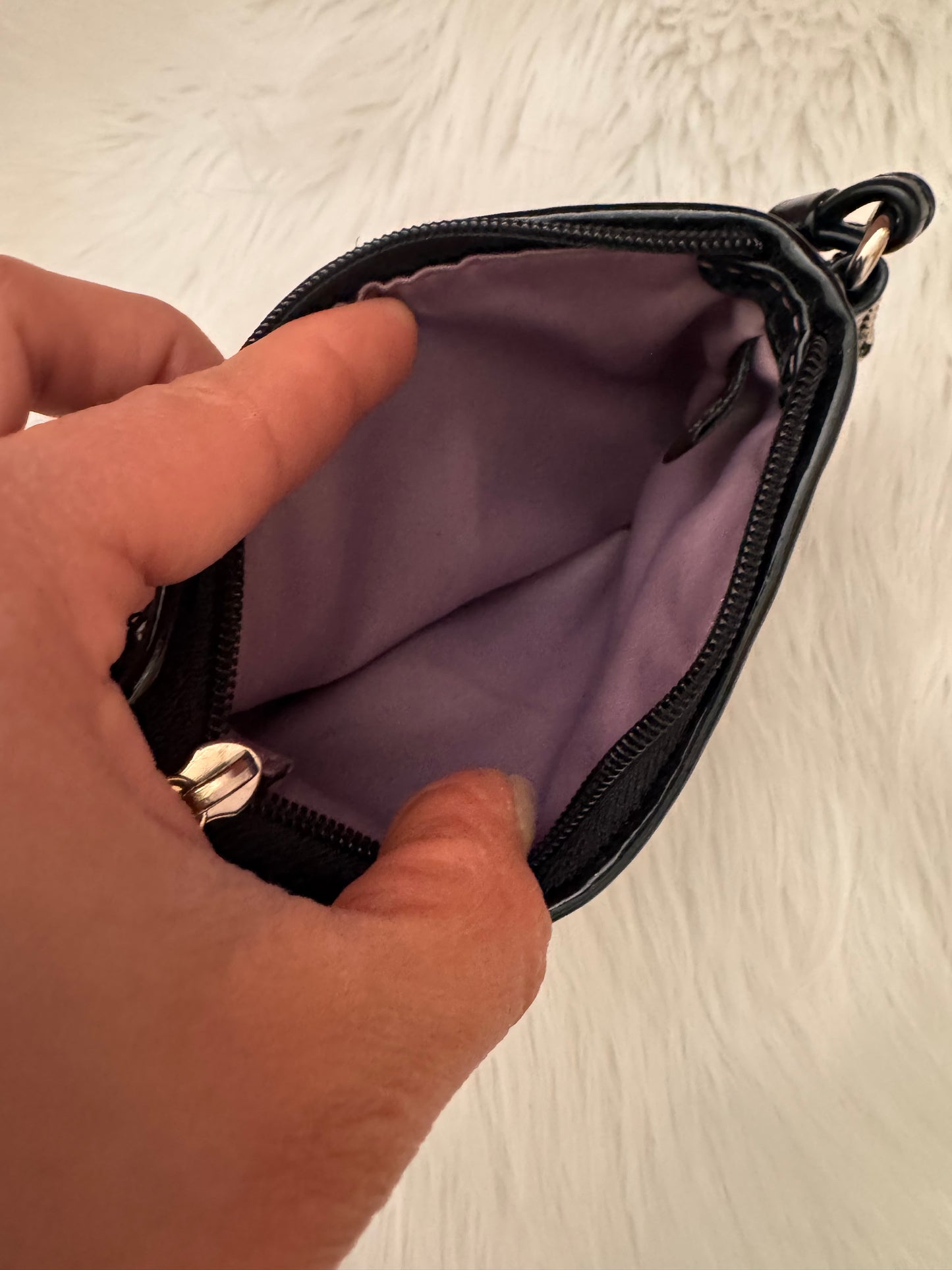 Coach Black Sequin Wristlet