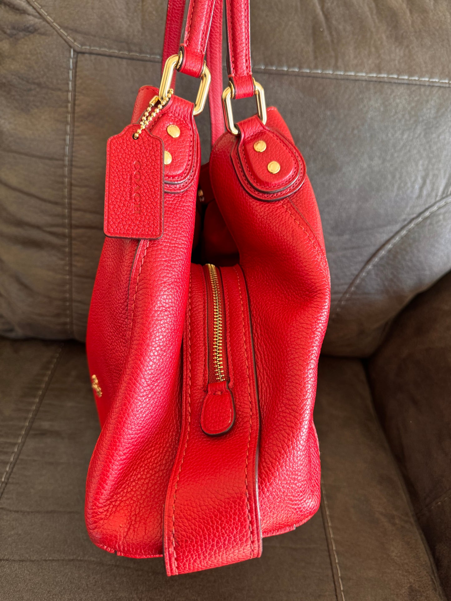 Coach Edie 31 Pebbled Shoulder Bag