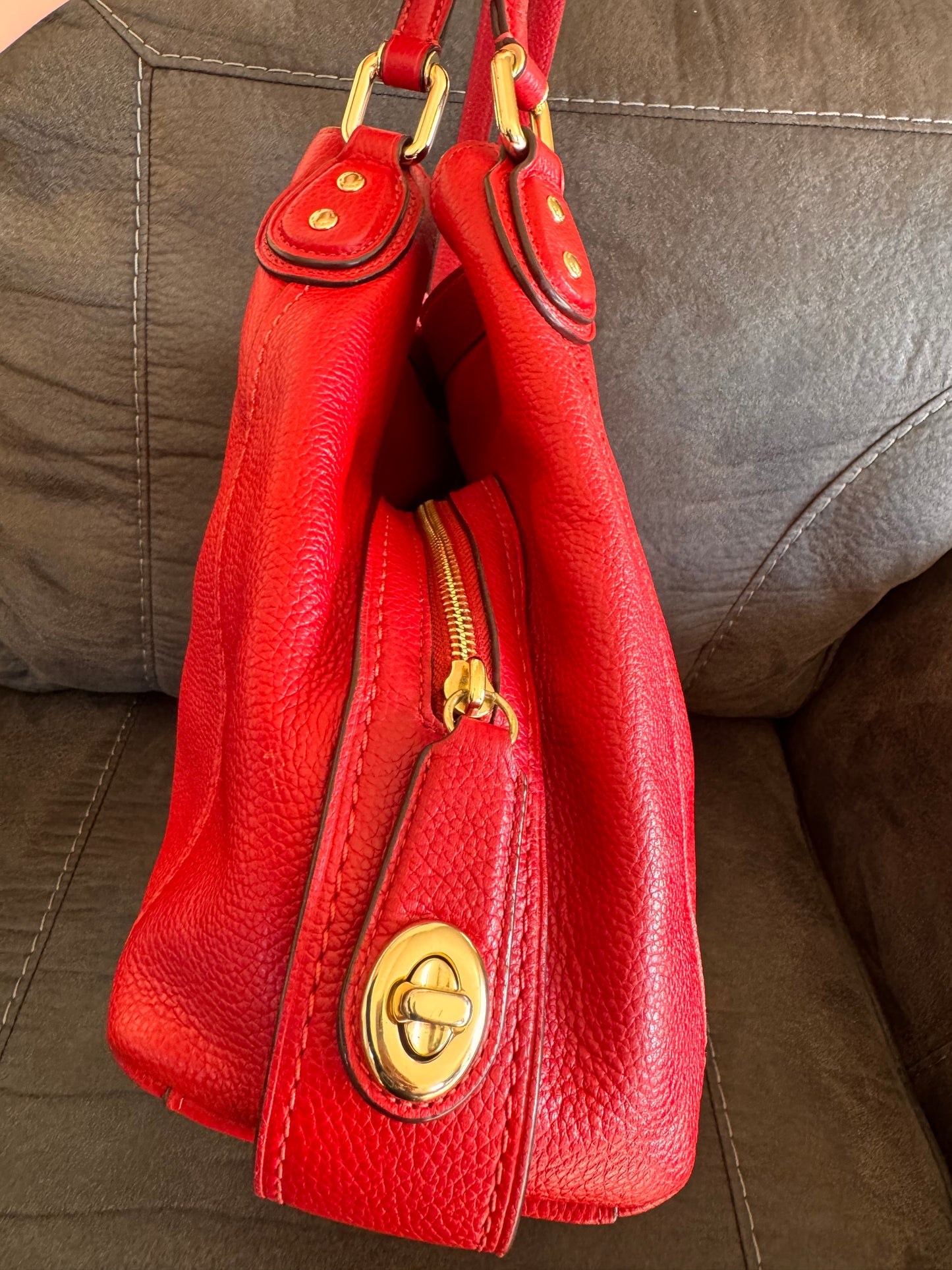 Coach Edie 31 Pebbled Shoulder Bag