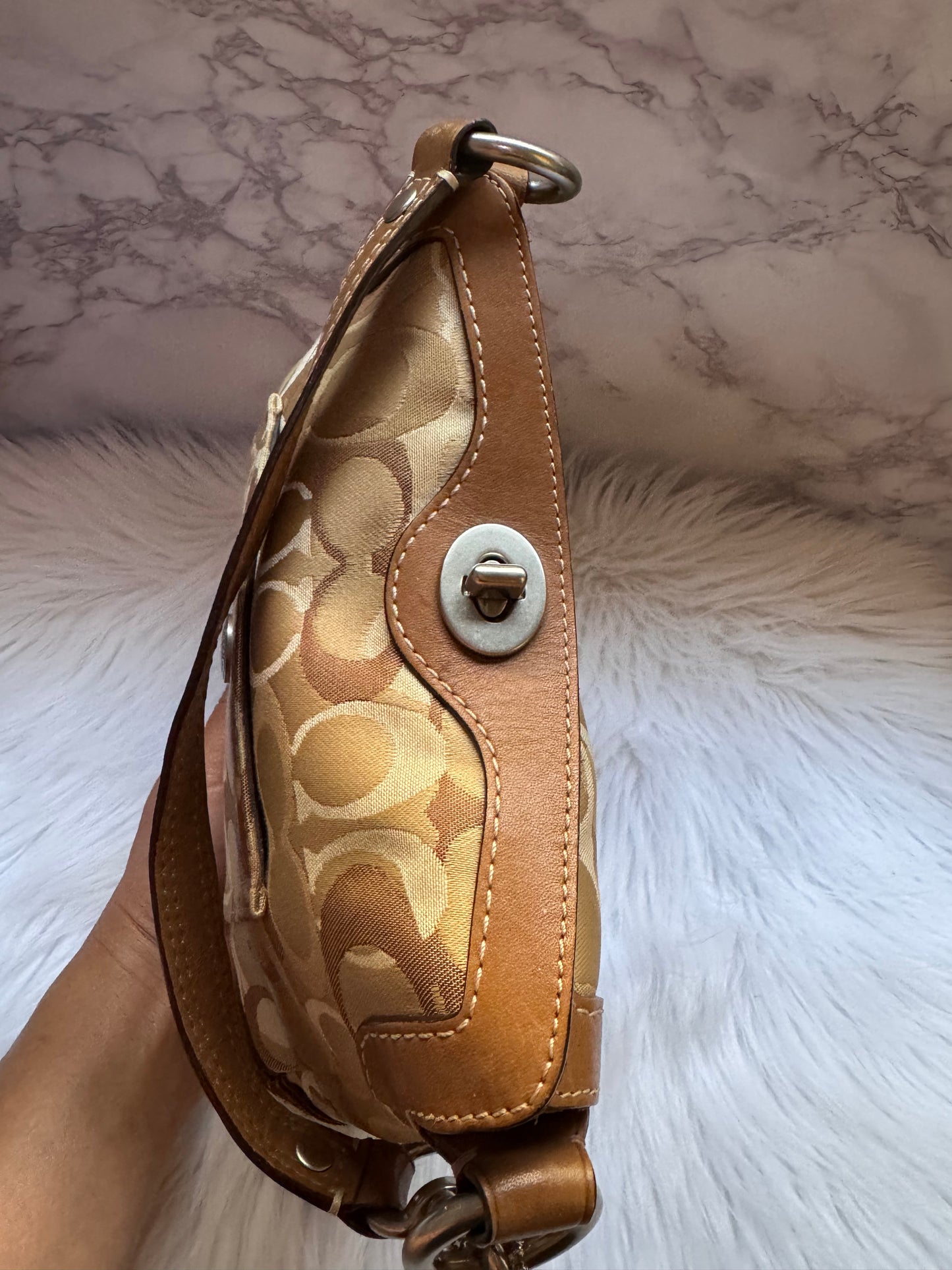 Coach Mini Brown Canvas