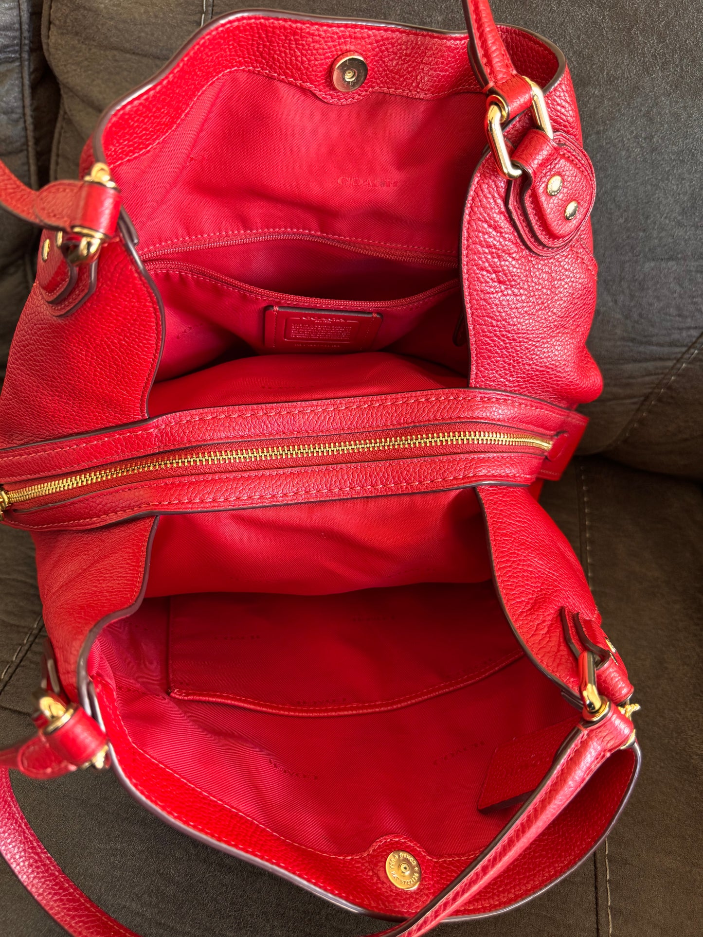 Coach Edie 31 Pebbled Shoulder Bag