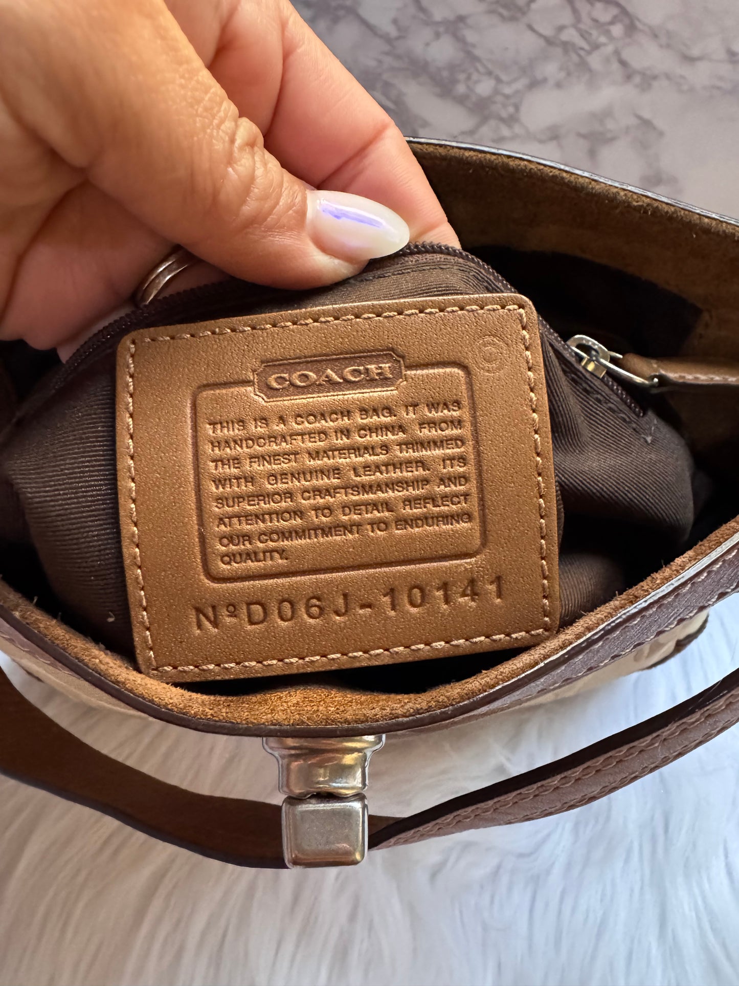 Coach Mini Brown Canvas