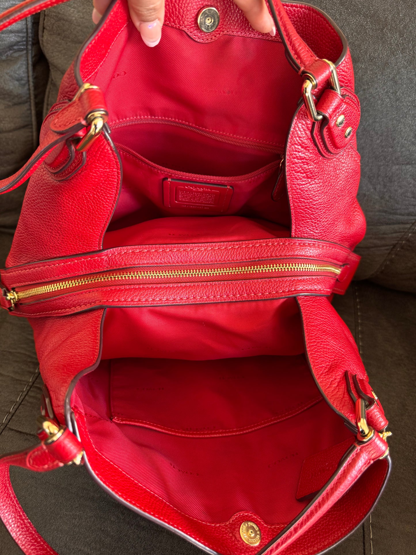 Coach Edie 31 Pebbled Shoulder Bag