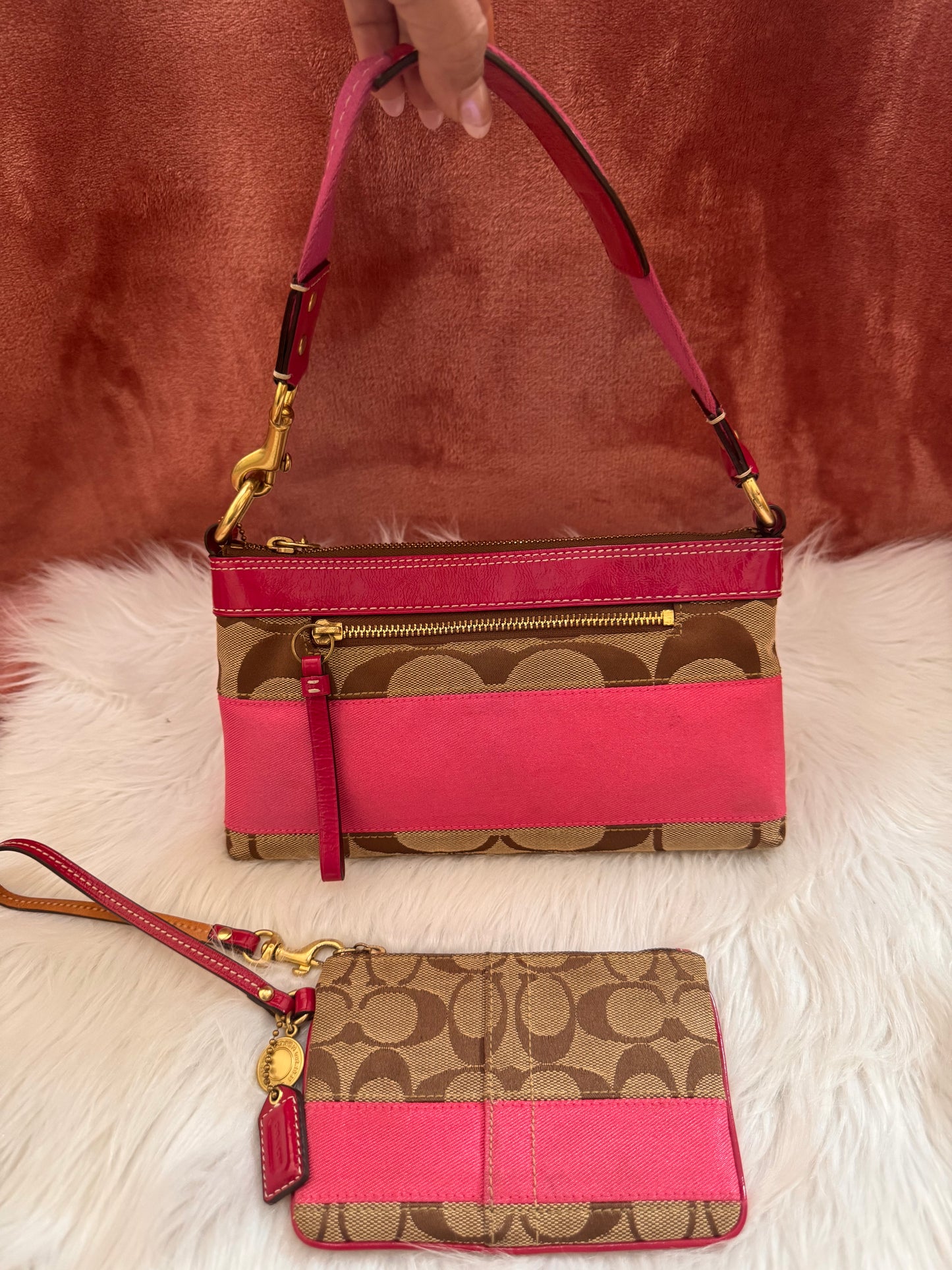 Coach Demi Shoulder Bag and a matching Wristlet