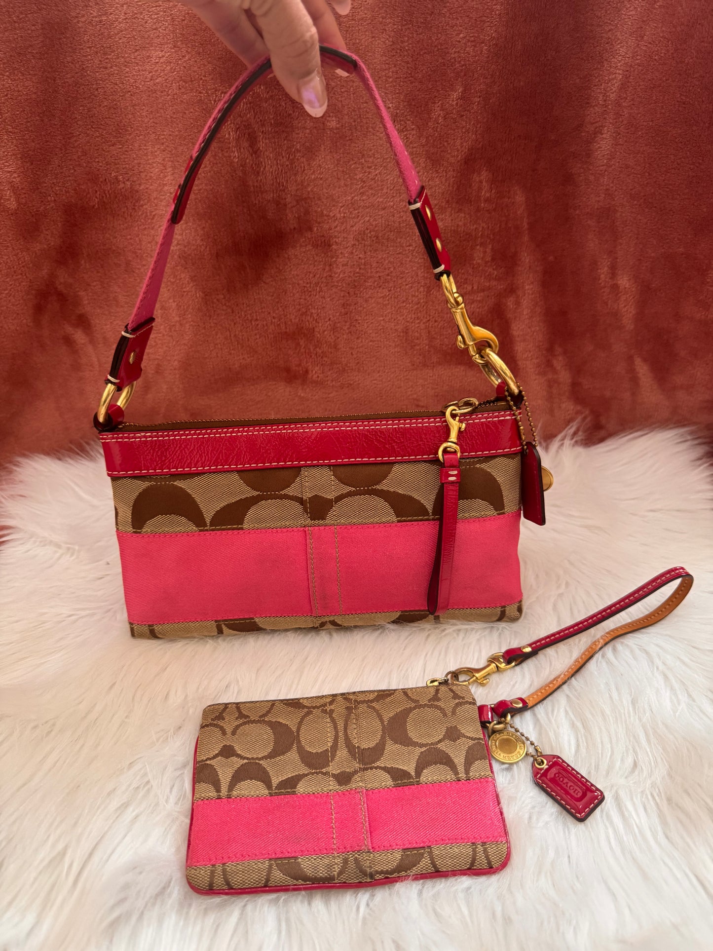 Coach Demi Shoulder Bag and a matching Wristlet