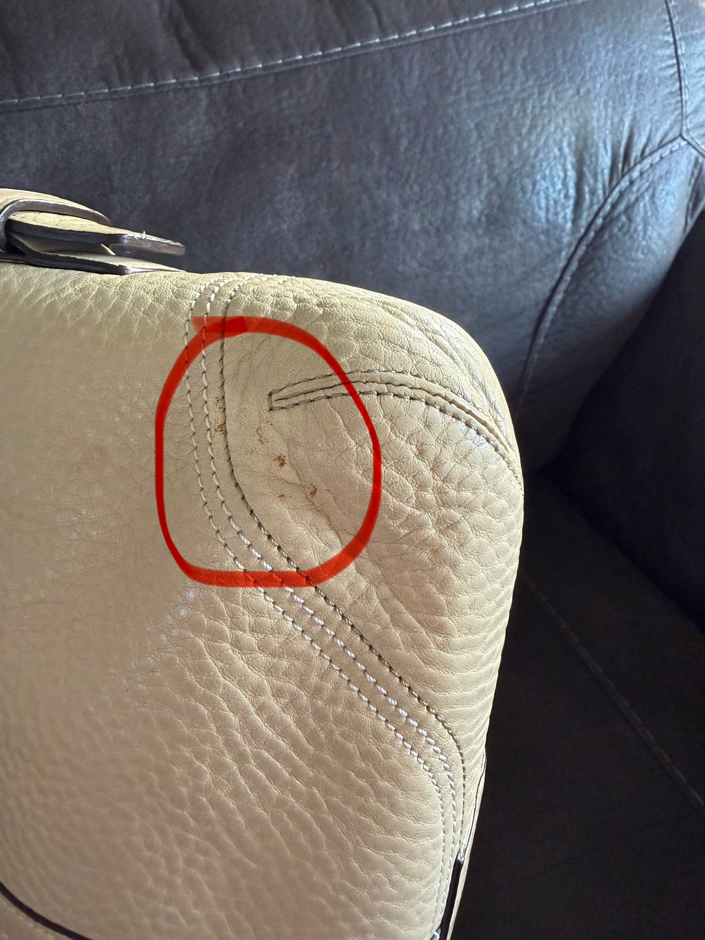 Coach Soho buckle in cream or beige