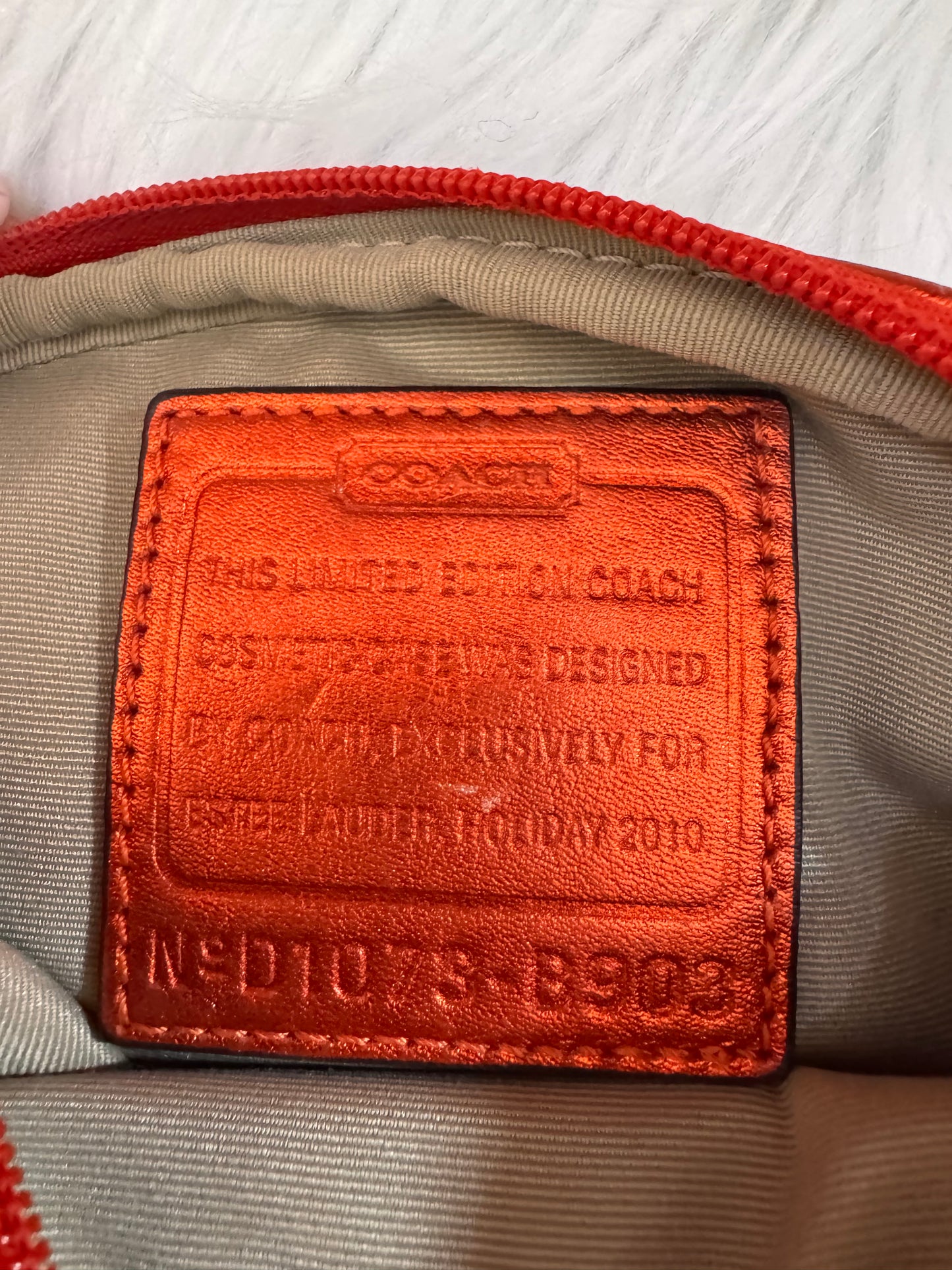 Coach Limited Edition Estée Lauder Cosmetic Bag.
