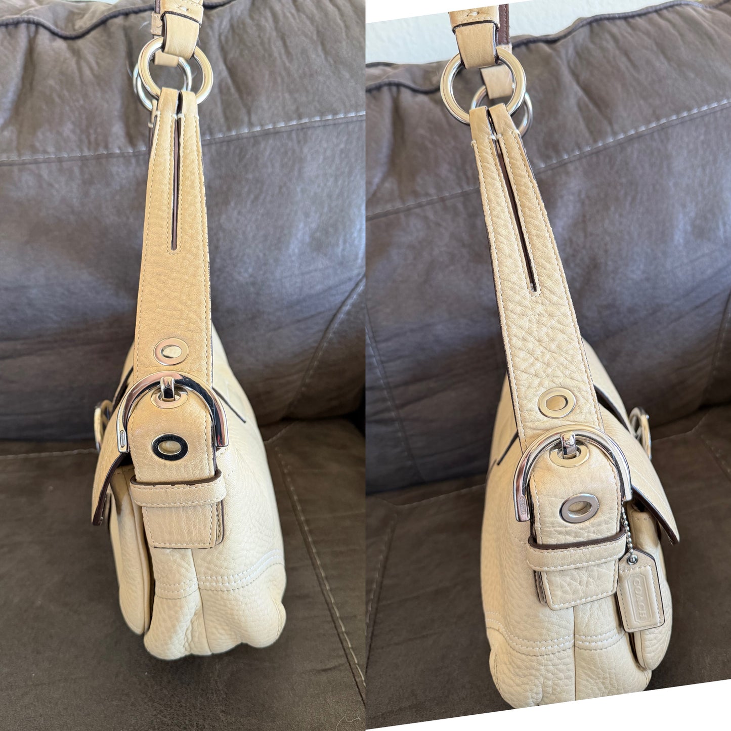 Coach Soho Beige Leather
