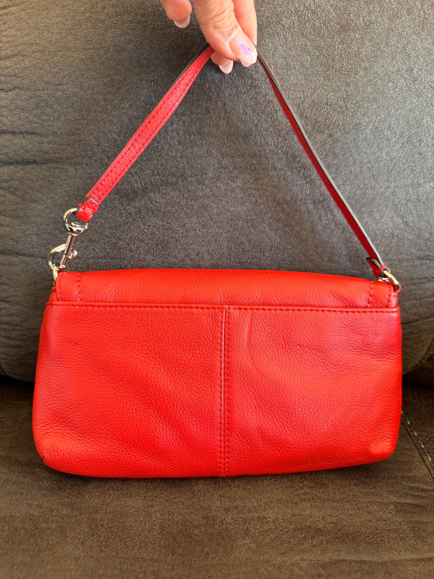 Coach Park Leather Large Flap Wristlet