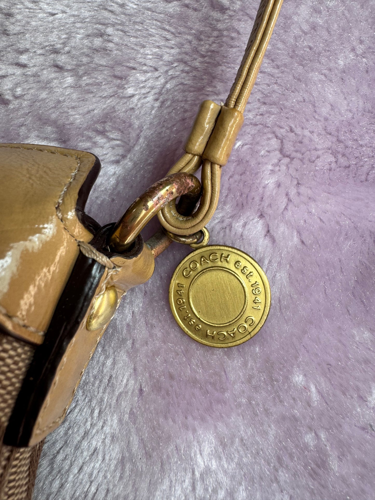 Wristlet/Purse Brown and Beige