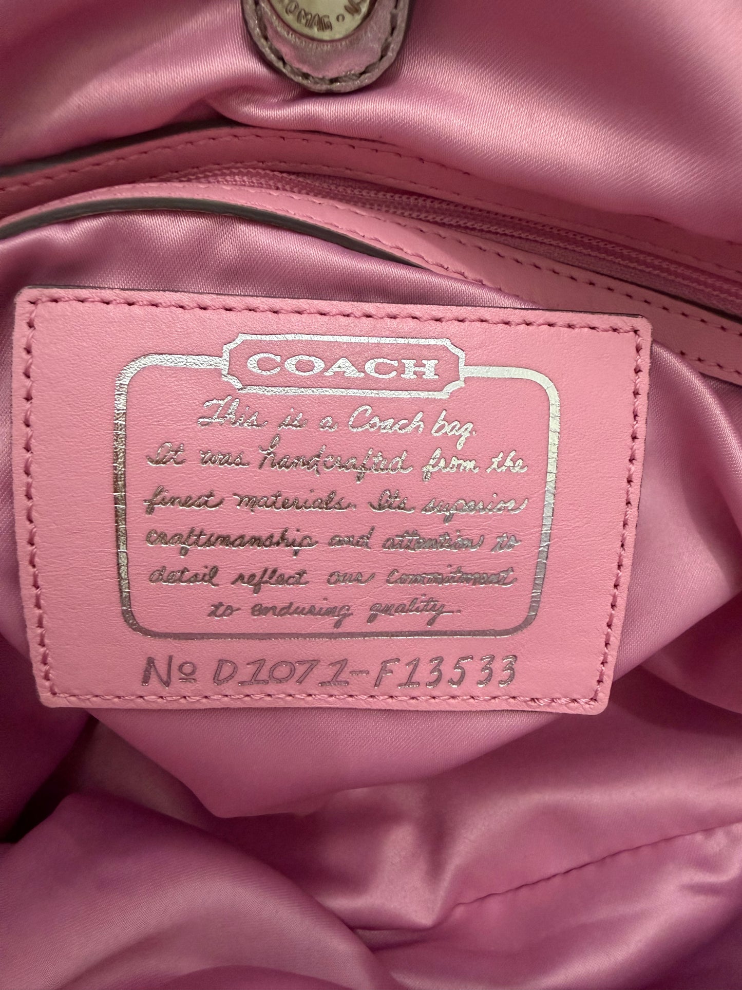 Coach Stripe Frame Kisslock Carryall