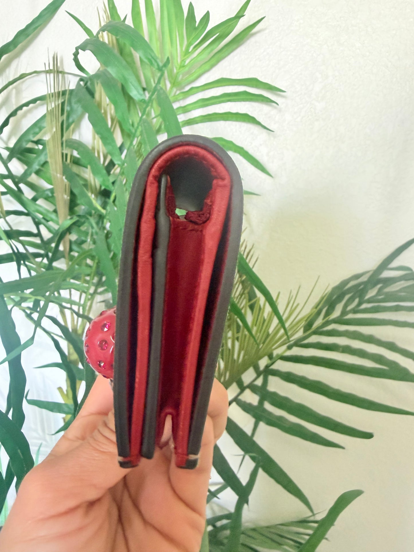 Gucci GG Crystal Cherry Wallet
