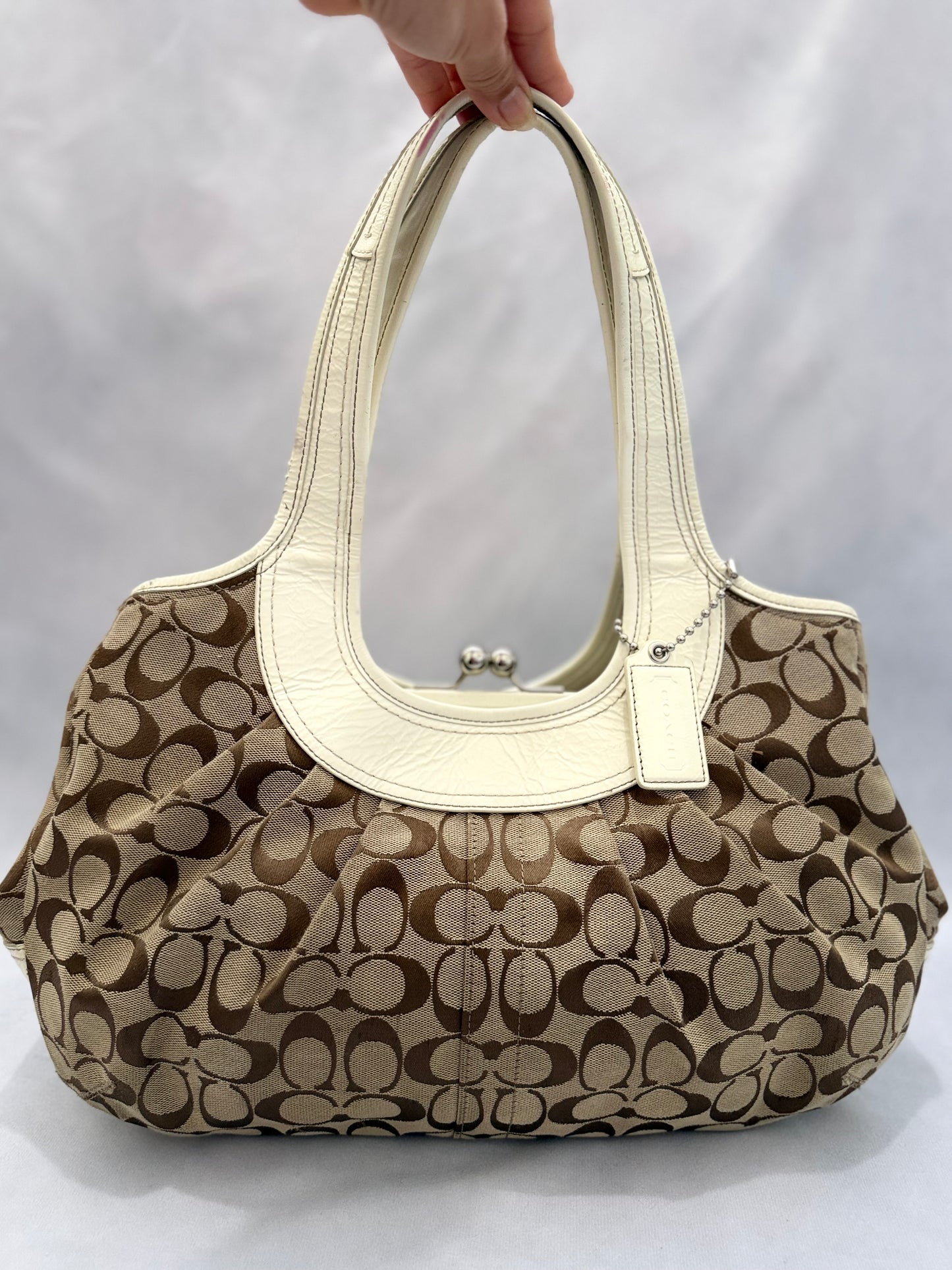 Coach Ergo Signature Pleated Framed Satchel