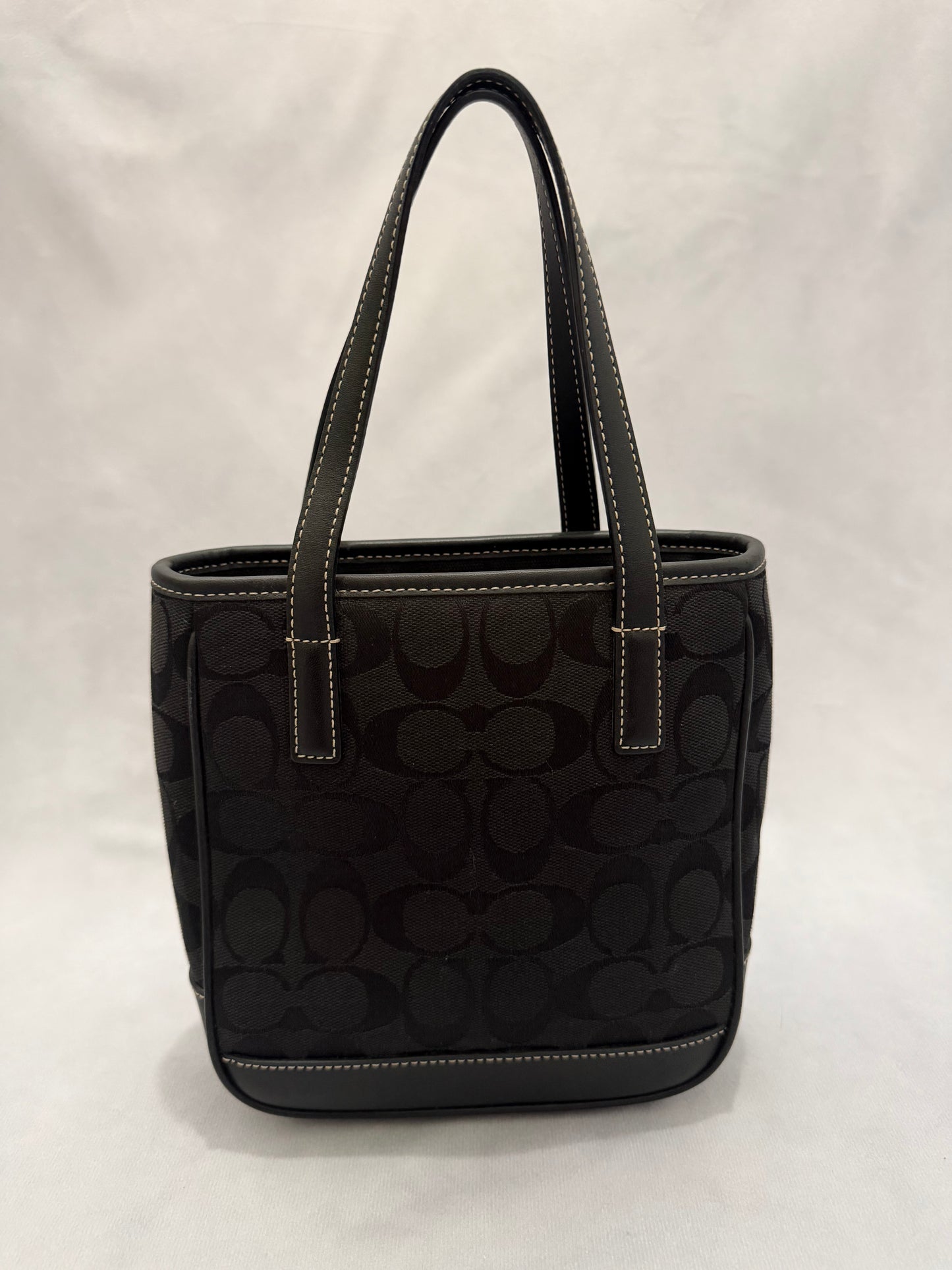 Coach Mini Tote Black Signature