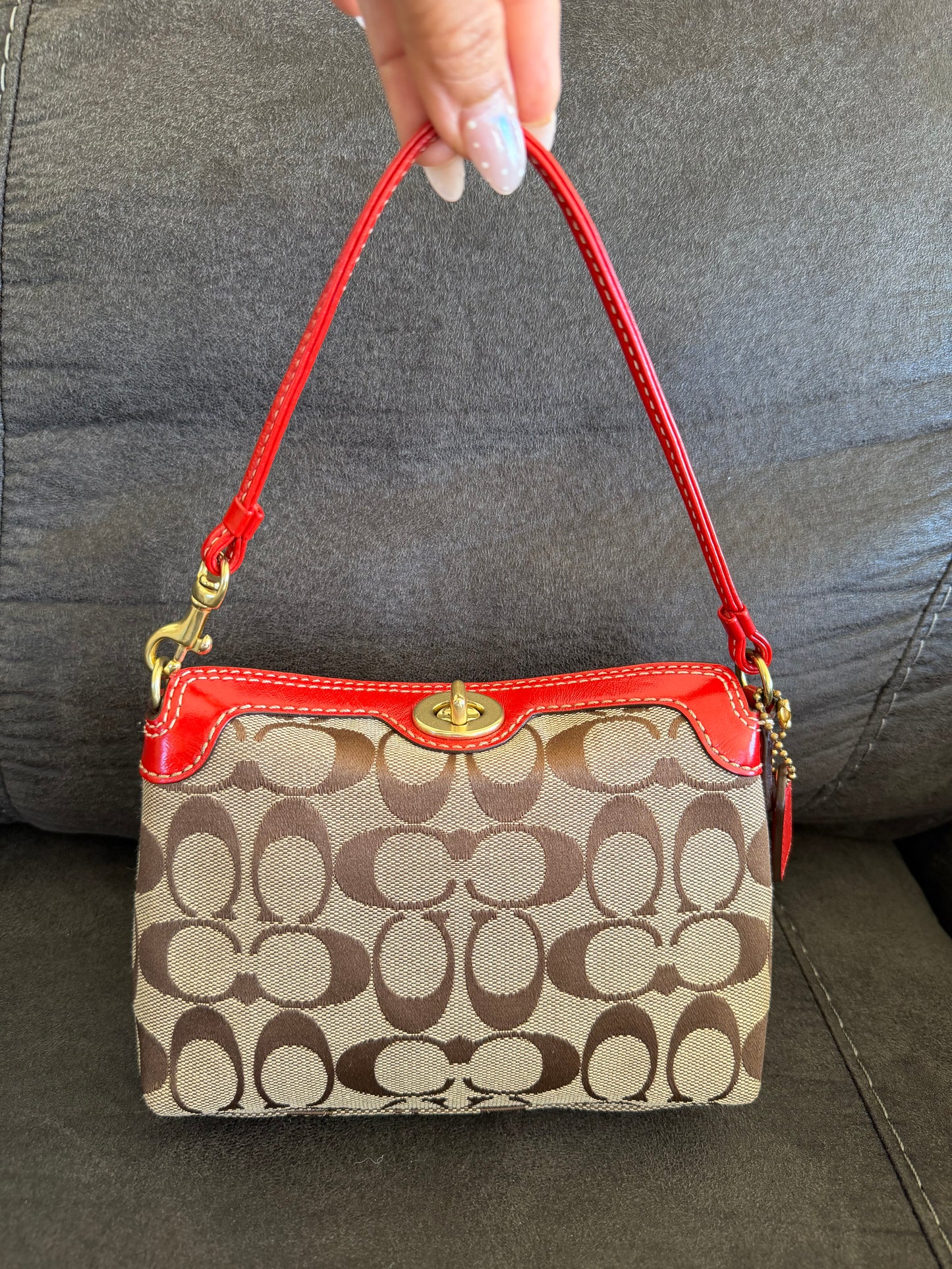 Coach Signature Turnlock Mini Bag