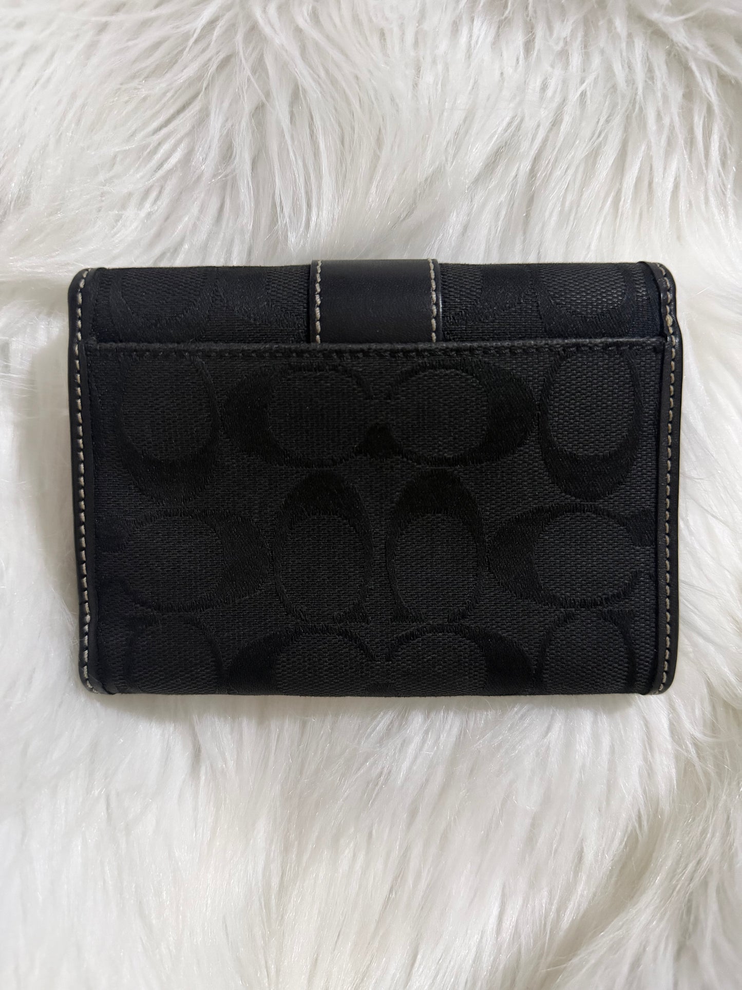 Coach Signature Jacquard Tri-Fold Wallet
