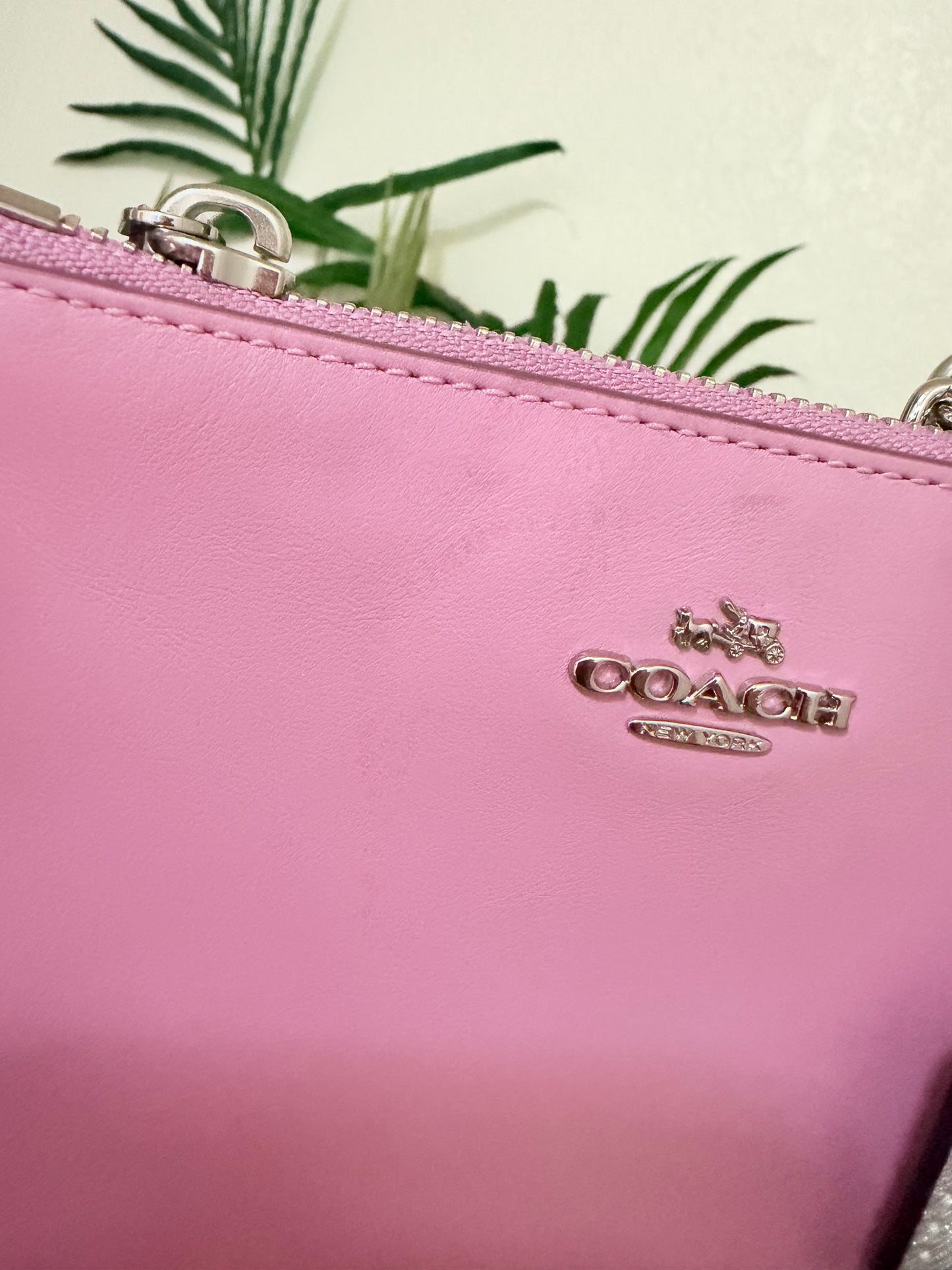 Coach mini bag in a pink color