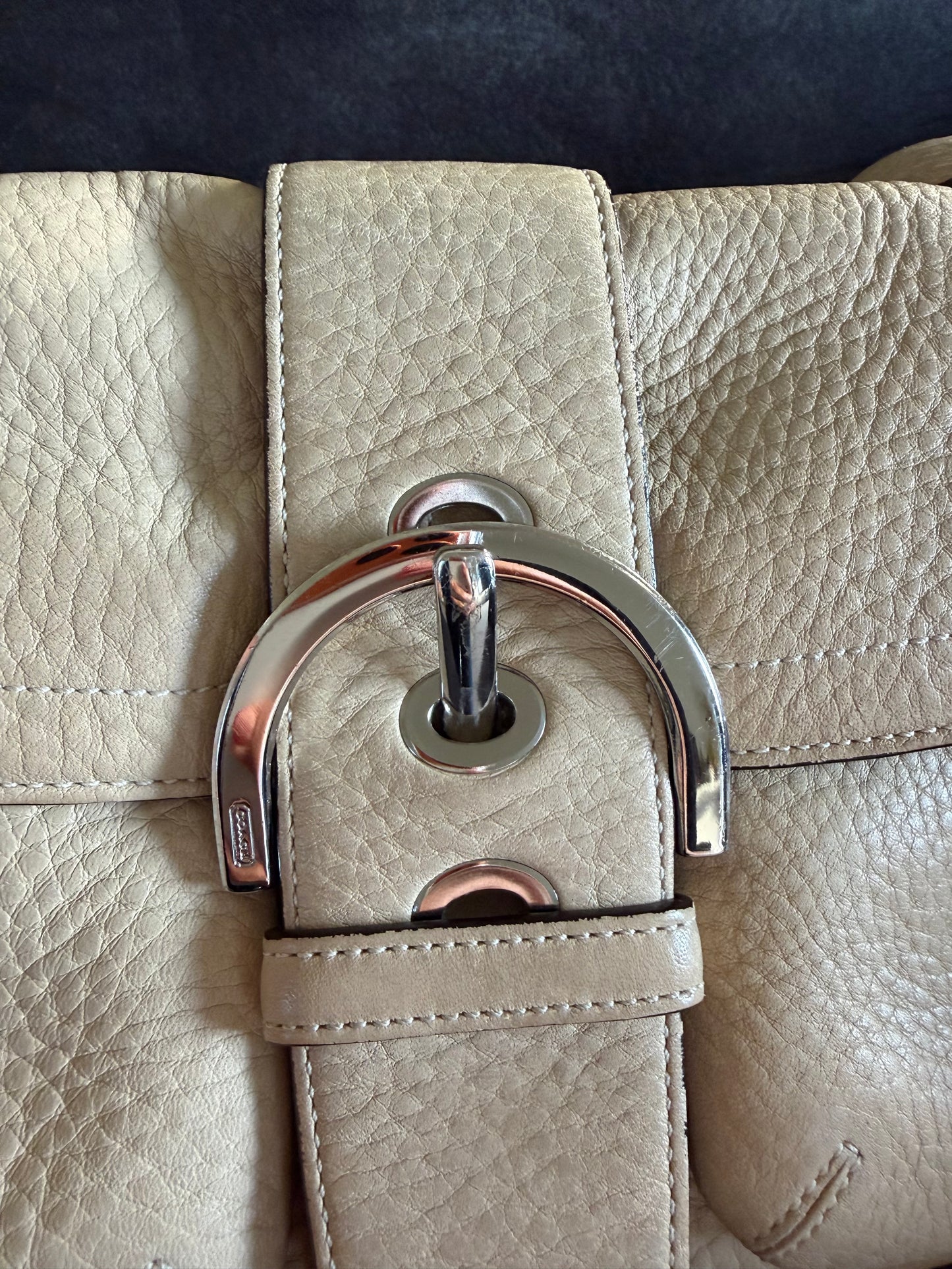 Coach Soho buckle in cream or beige