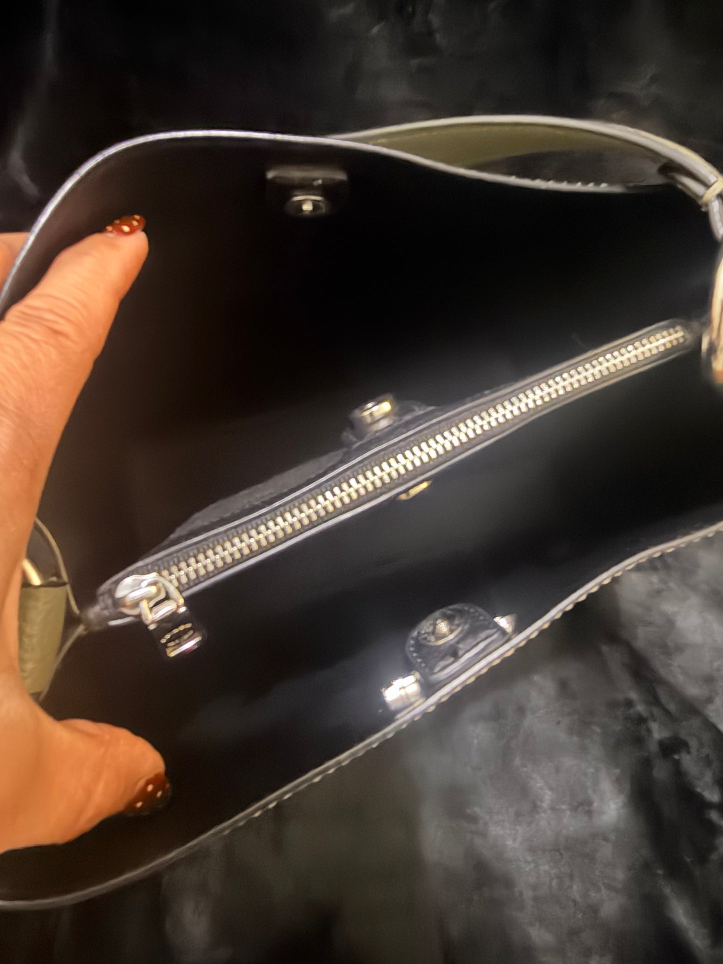 Coach Town Bucket Olive Green