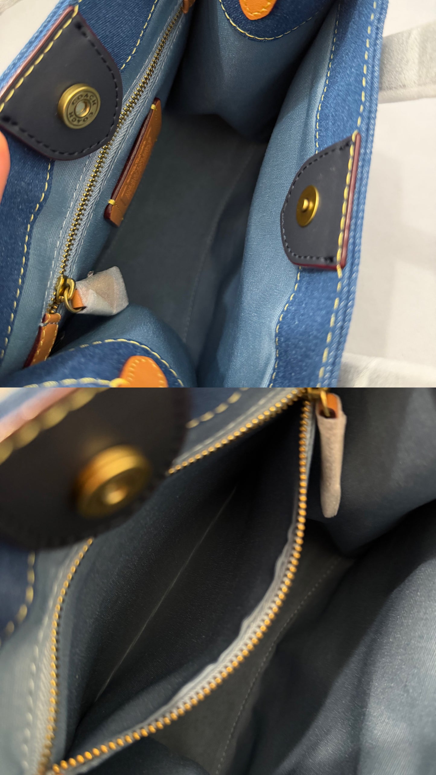 Coach Field Tote 22 en Signature Denim