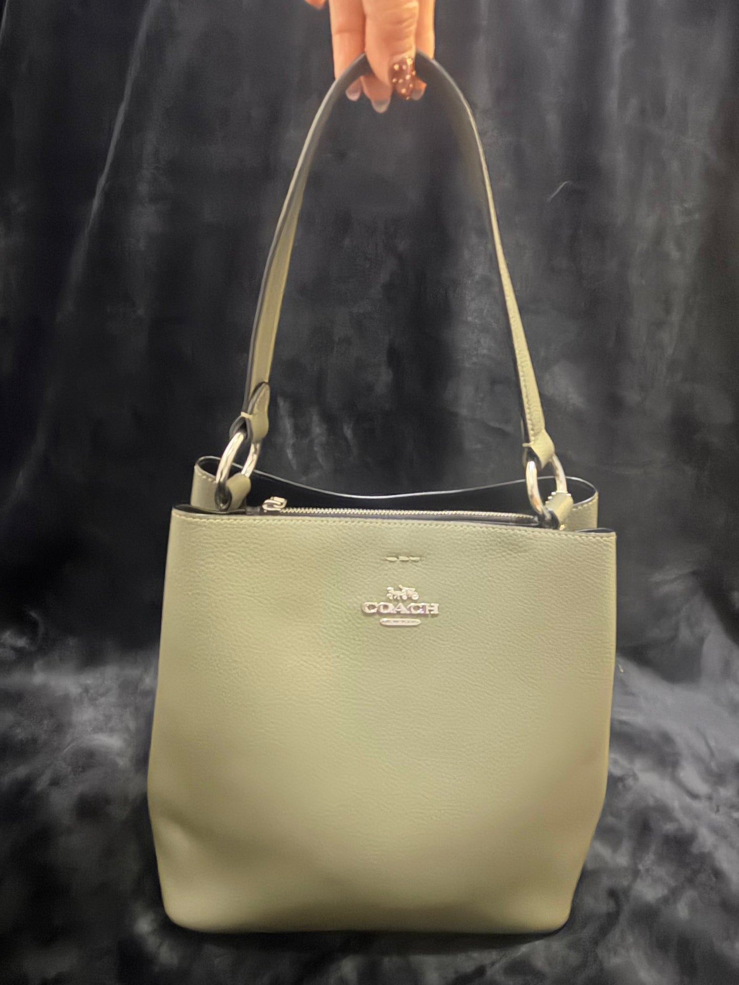 Coach Town Bucket Olive Green