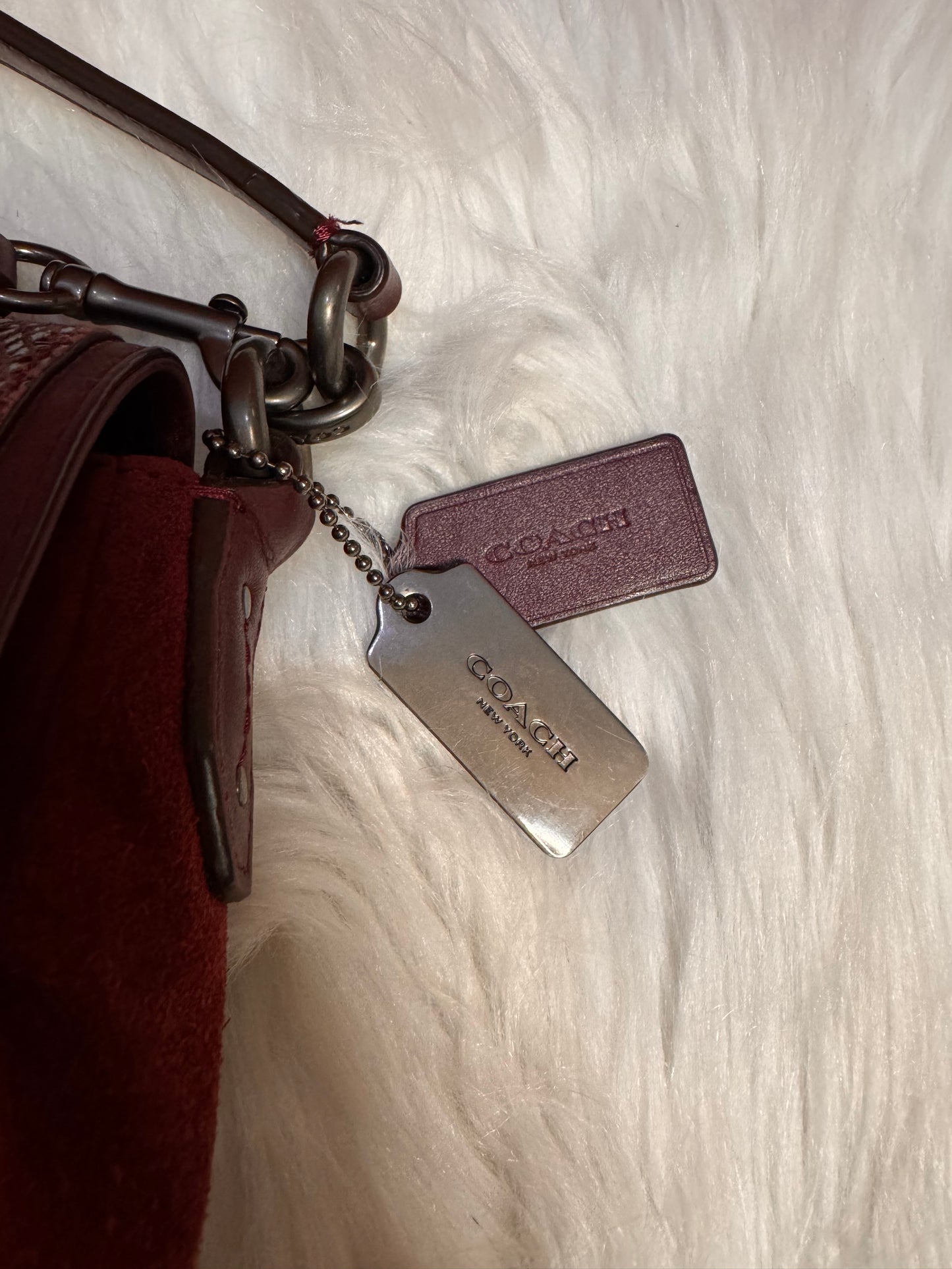 Coach Taylor Suede & Leather Python print