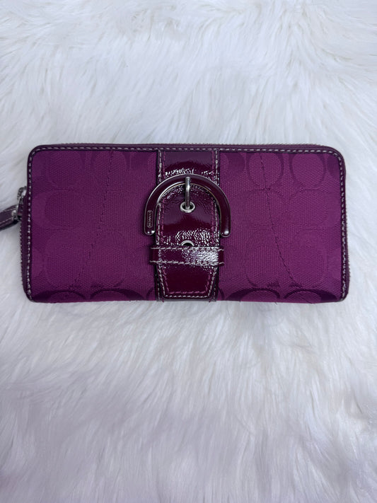 Coach Wallet Sateen Burgundy