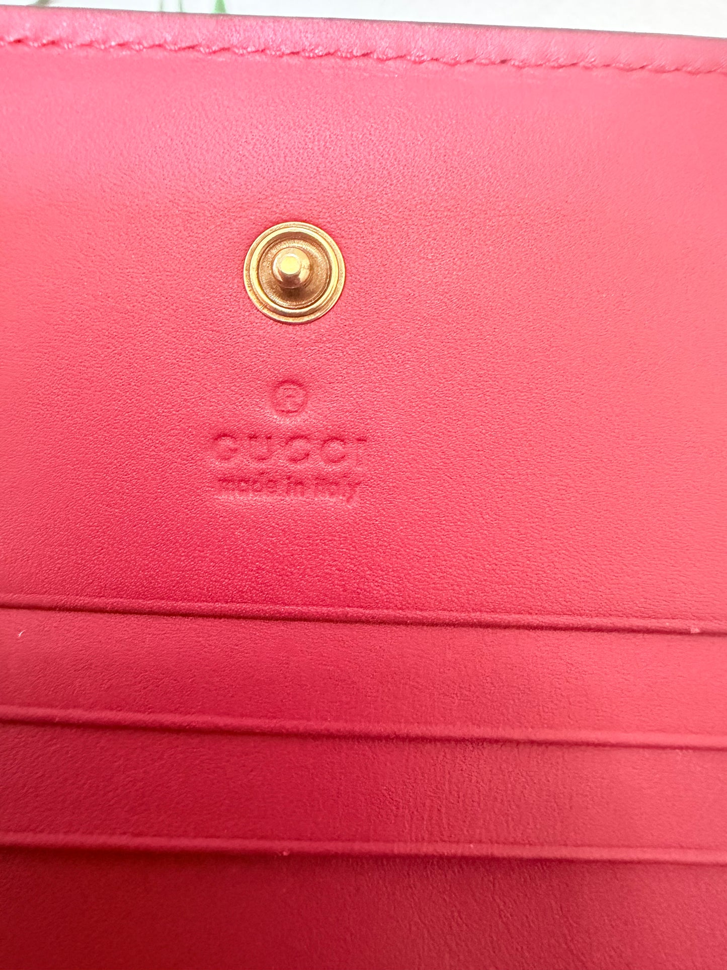 Gucci GG Crystal Cherry Wallet