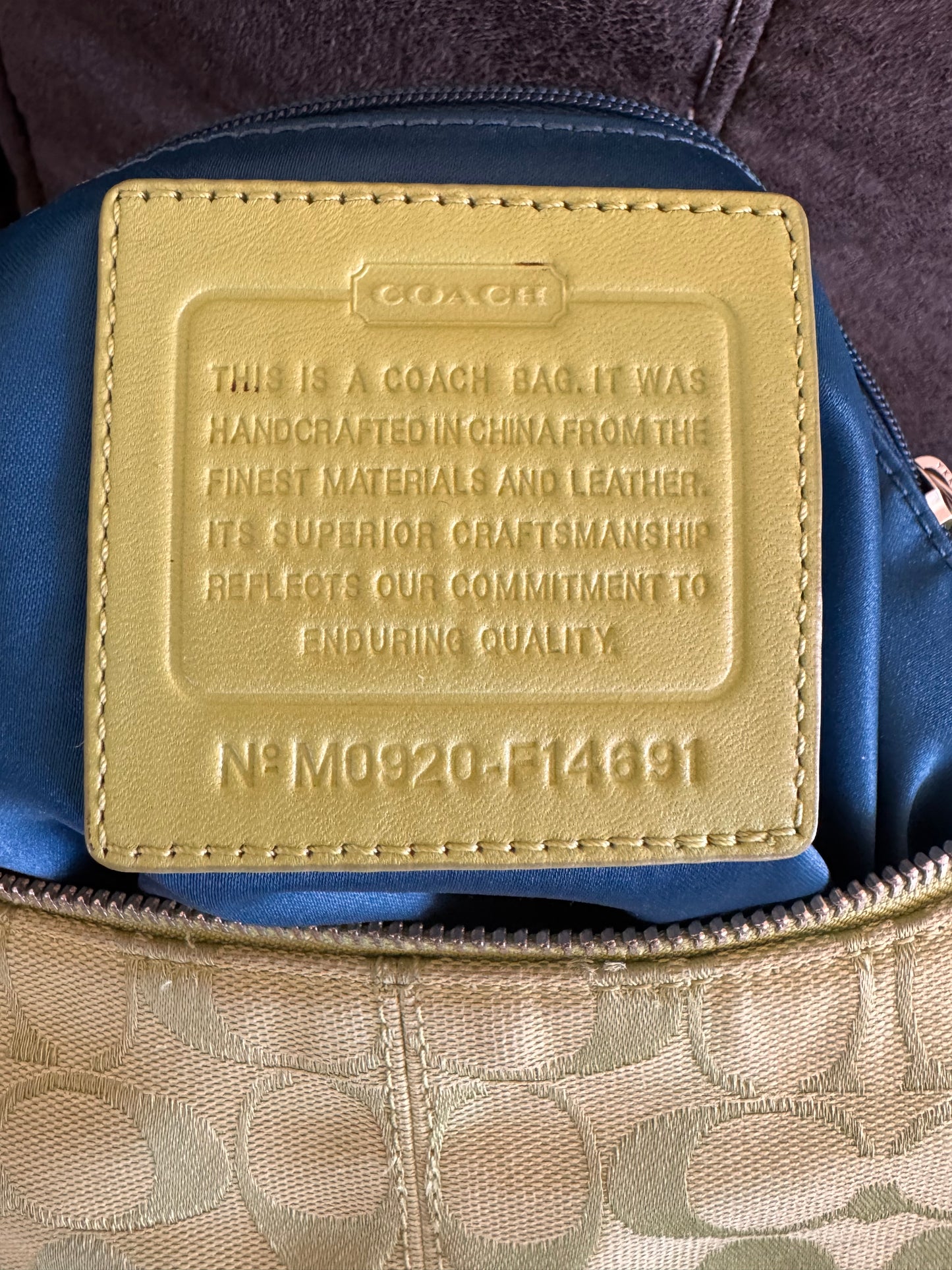 Coach Penelope Hobo Lime green. Bag, Wallet and checkbook