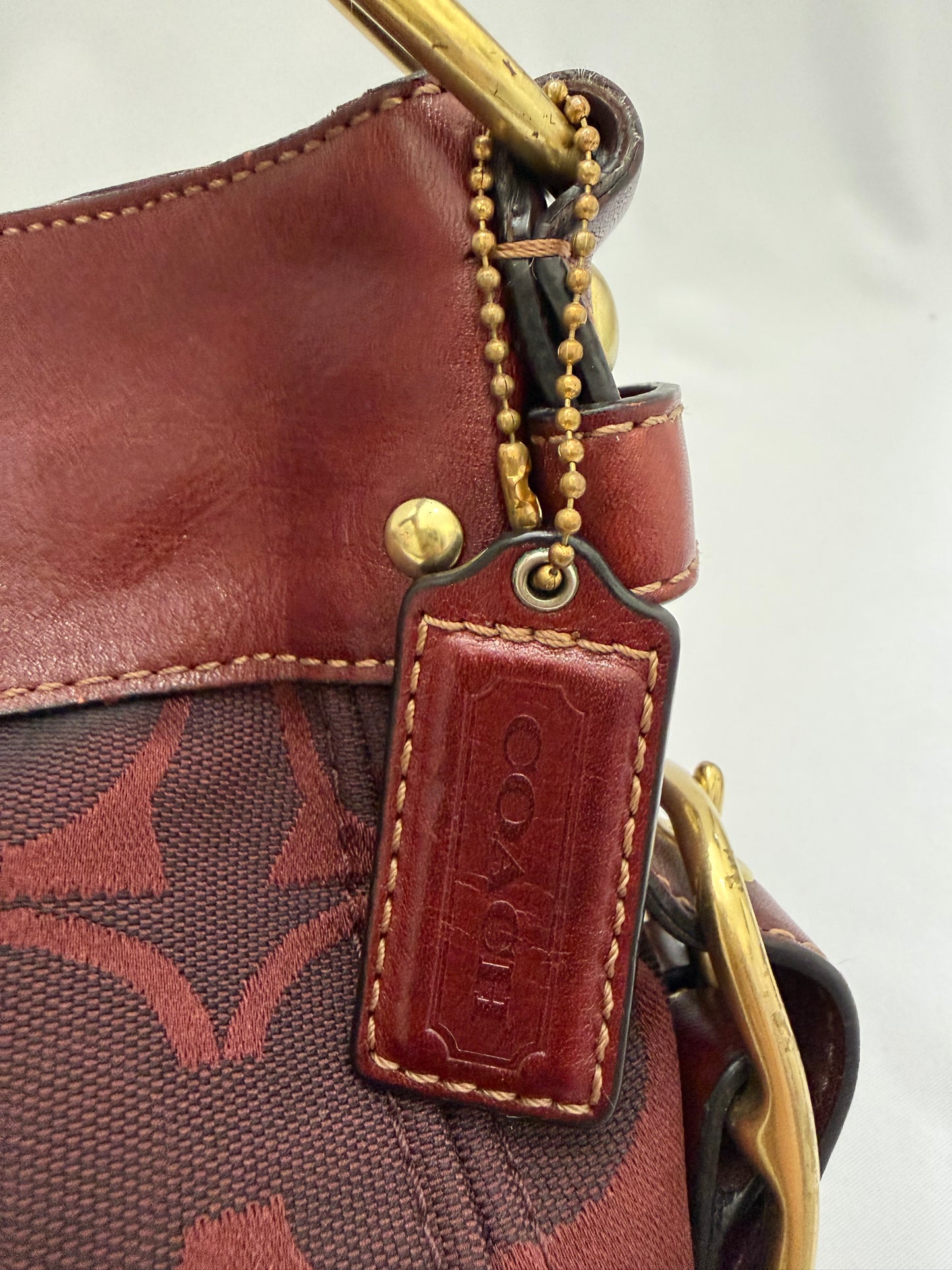 Coach Burgundy Zoe Medium