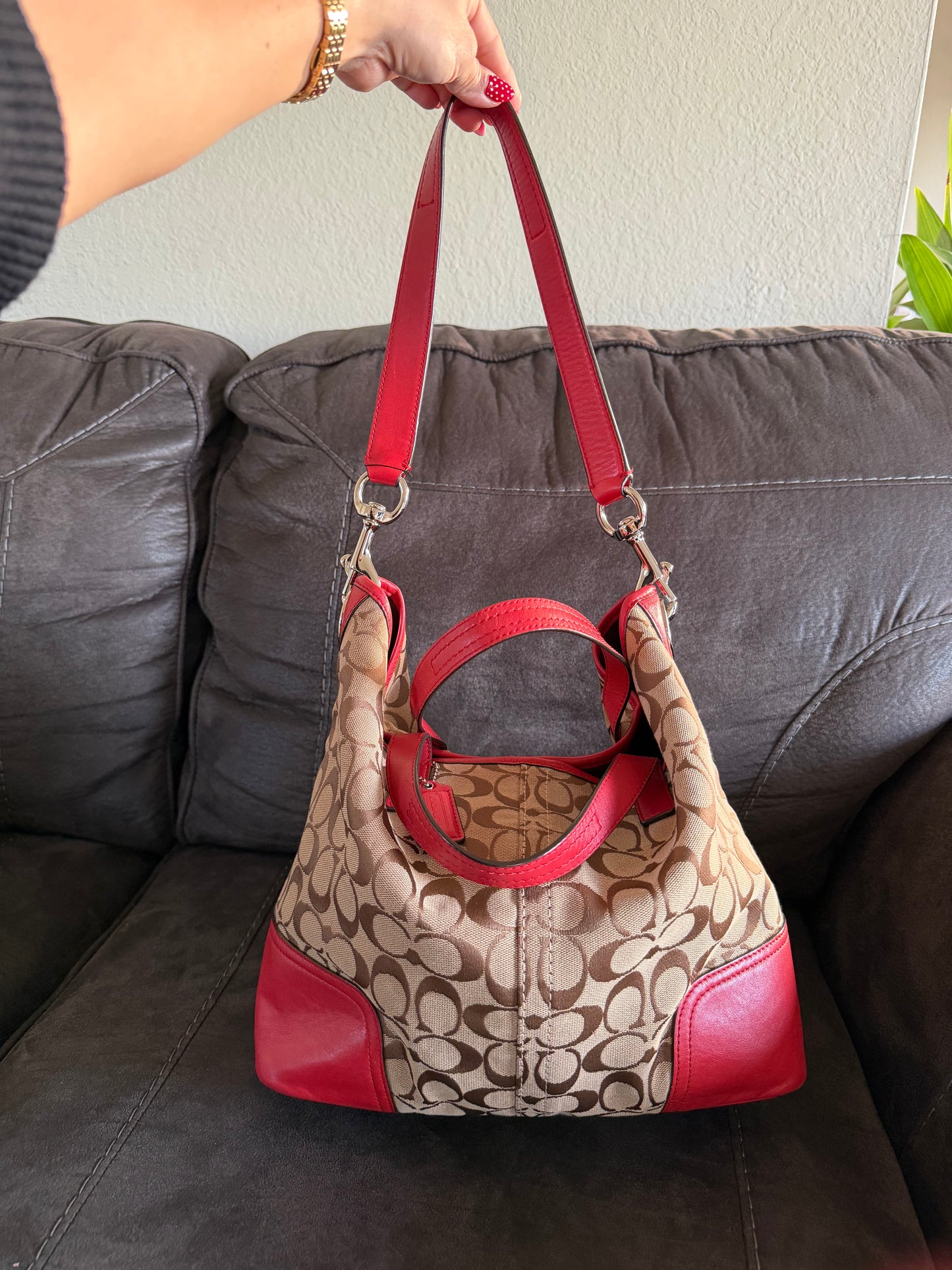 Coach Hadley Signature brown/red