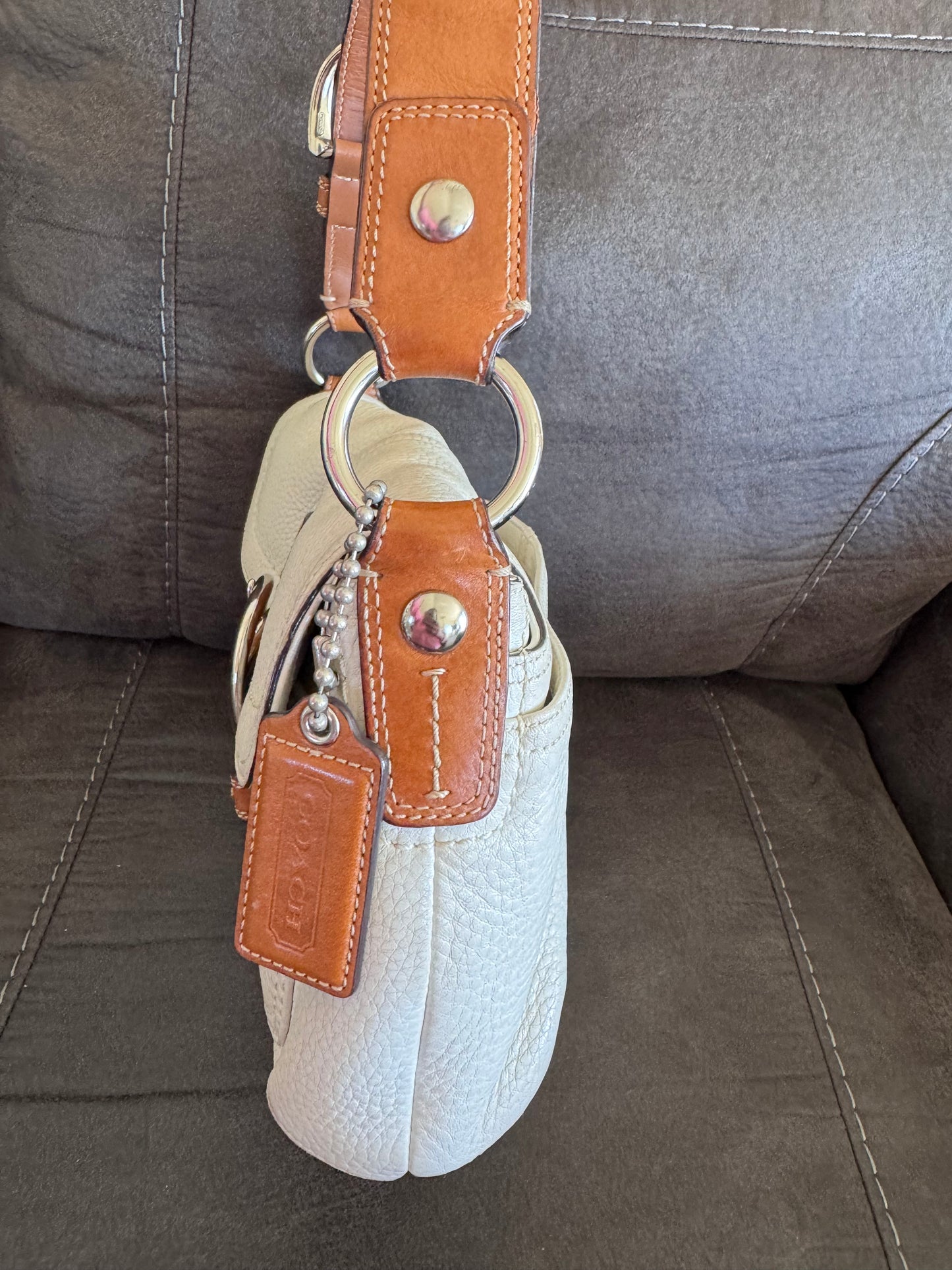 Coach SoHo Beige Leather