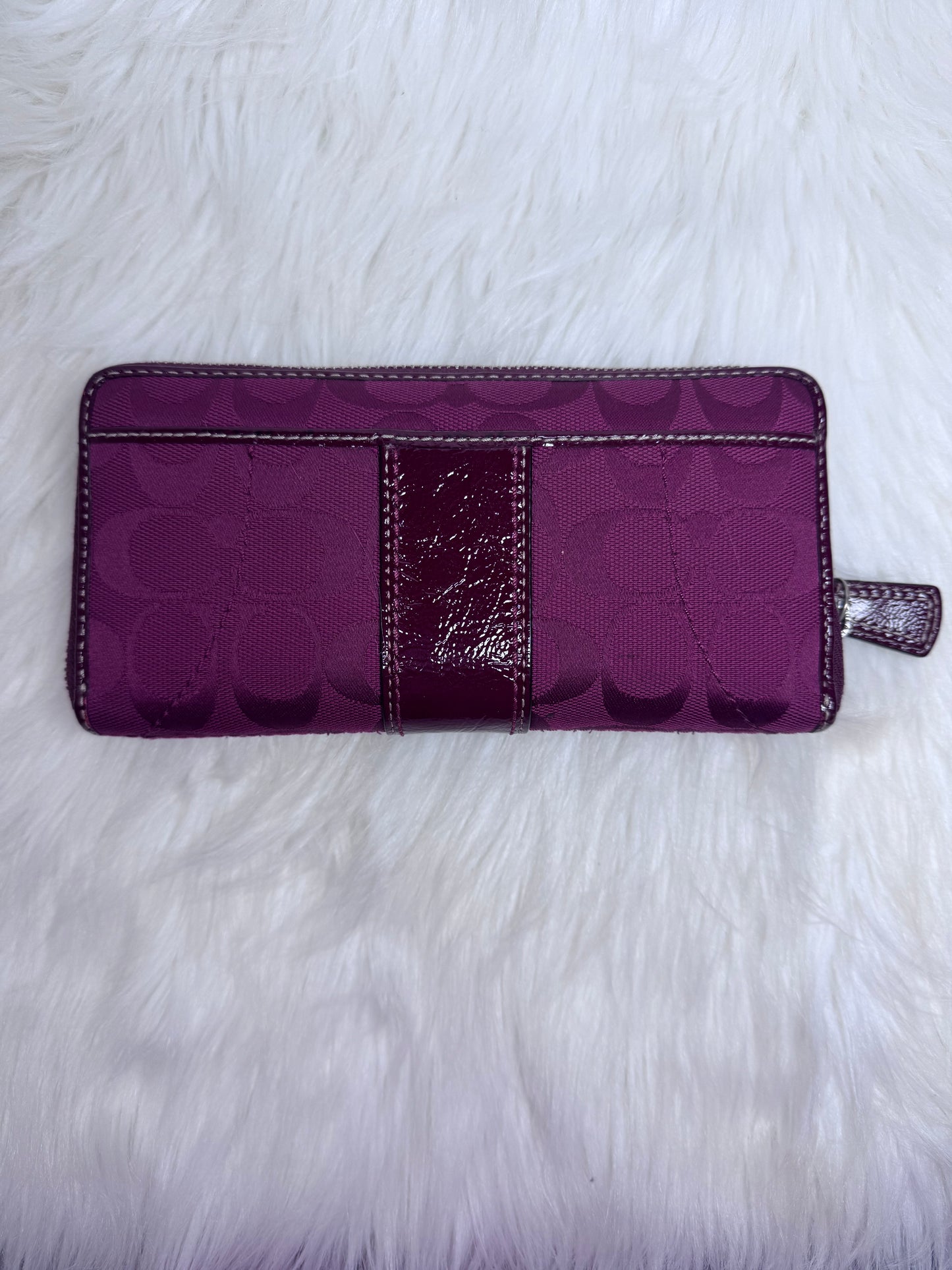 Coach Wallet Sateen Burgundy