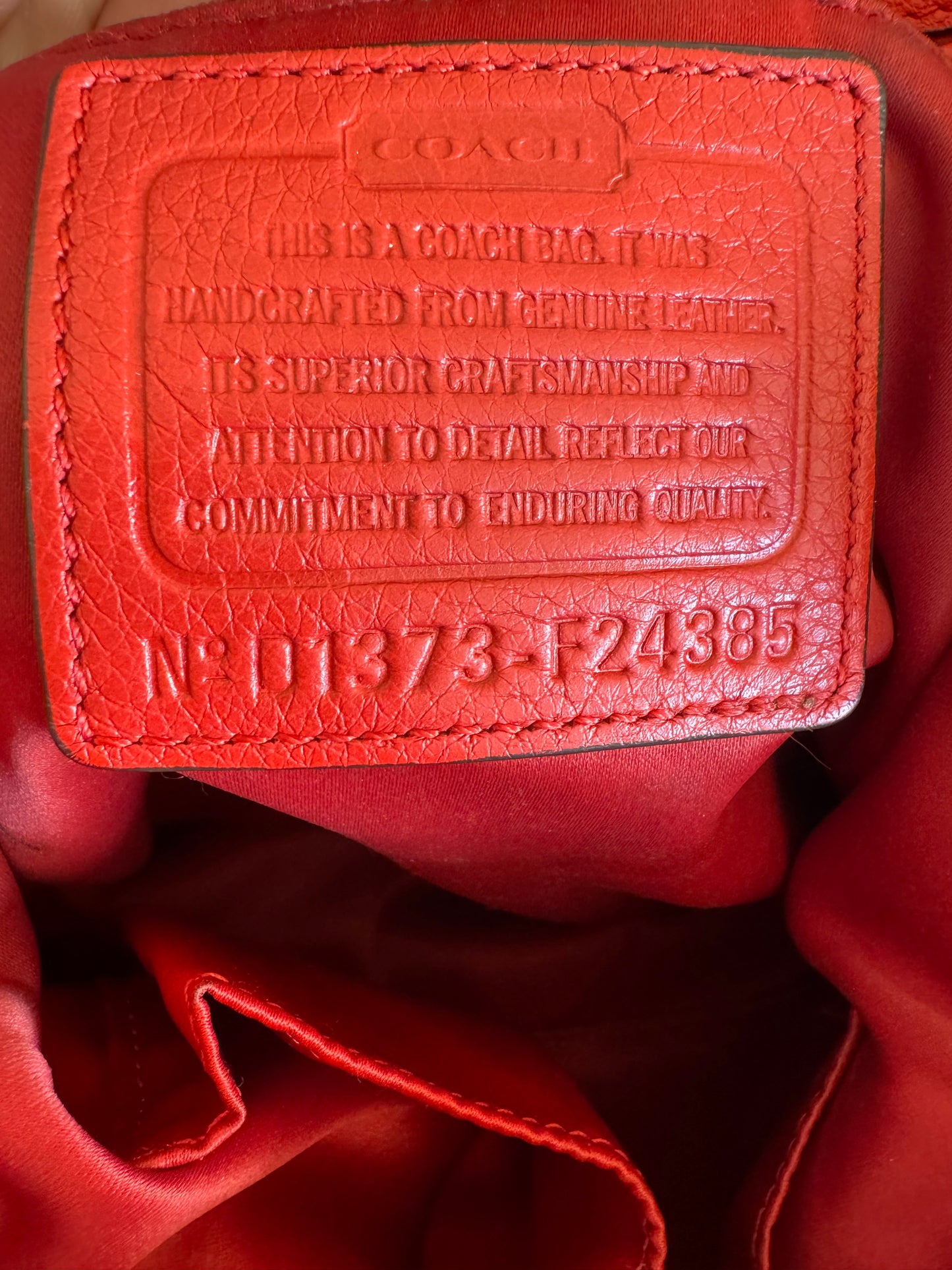 Coach Park Pebbled Red Leather Backpack