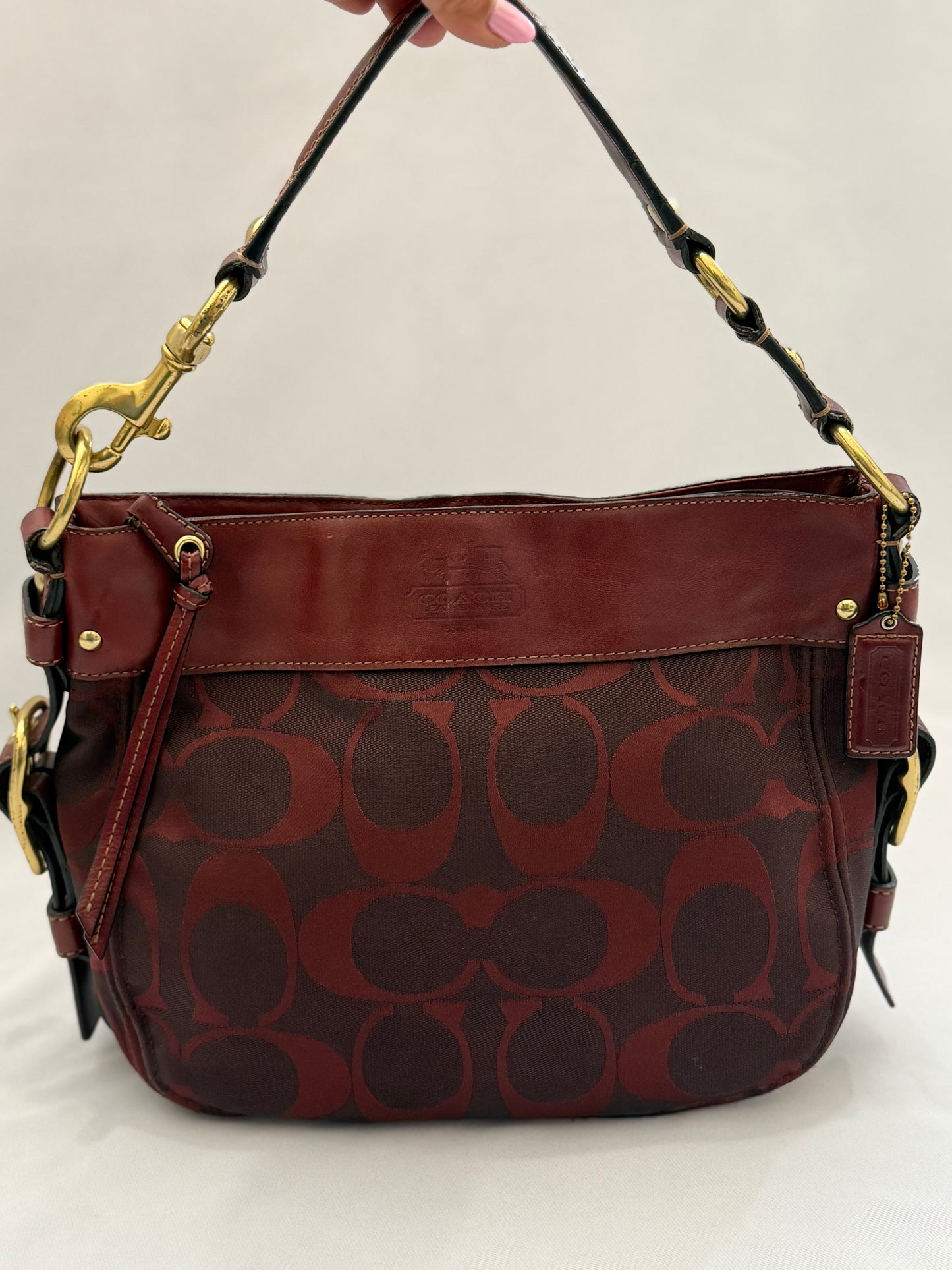 Coach Burgundy Zoe Medium