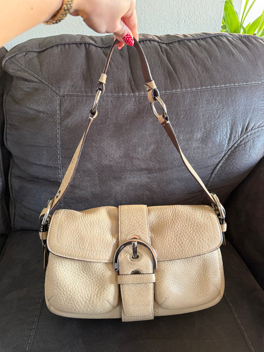 Coach Soho buckle in cream or beige