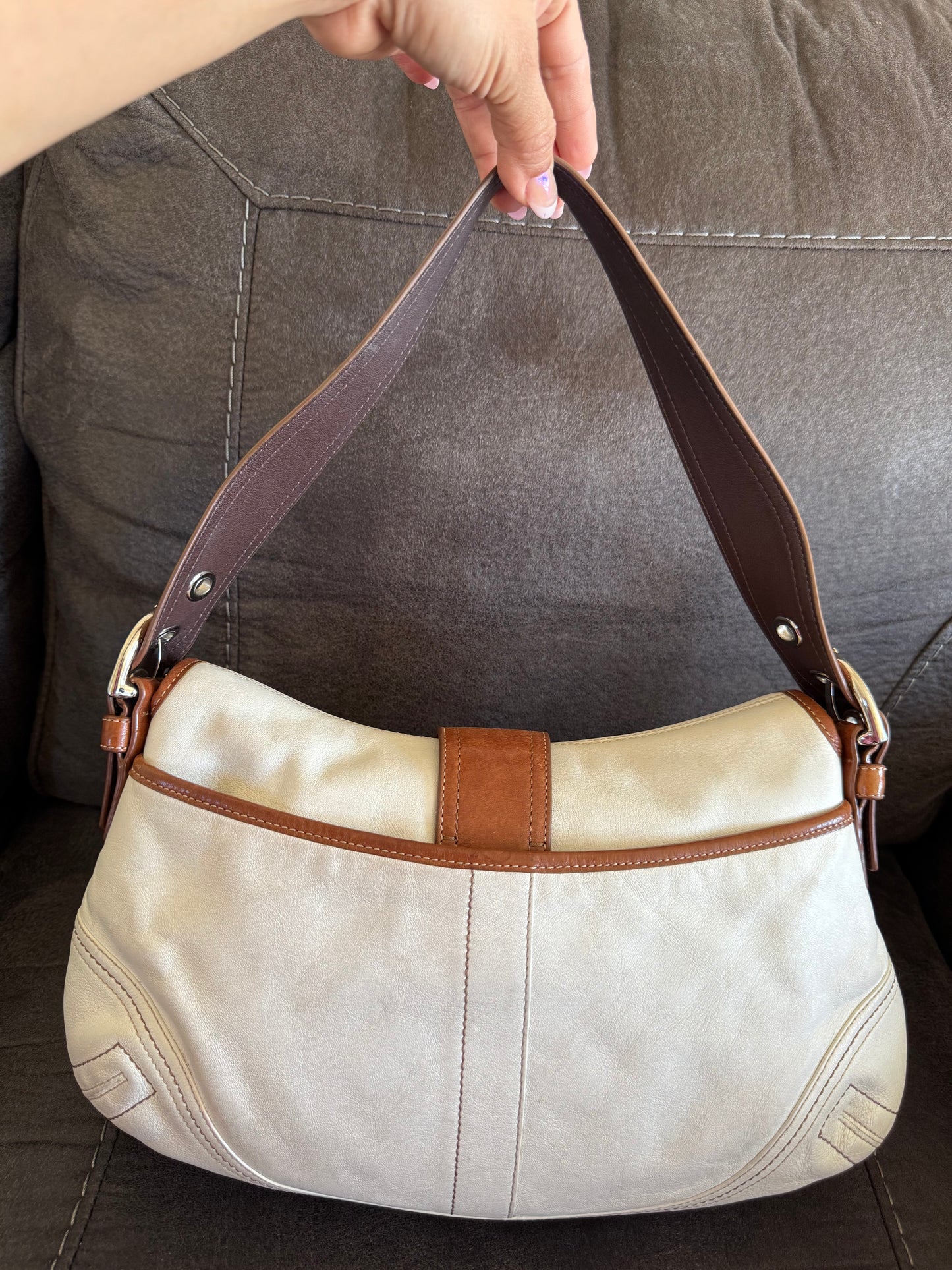 Coach SoHo White Leather