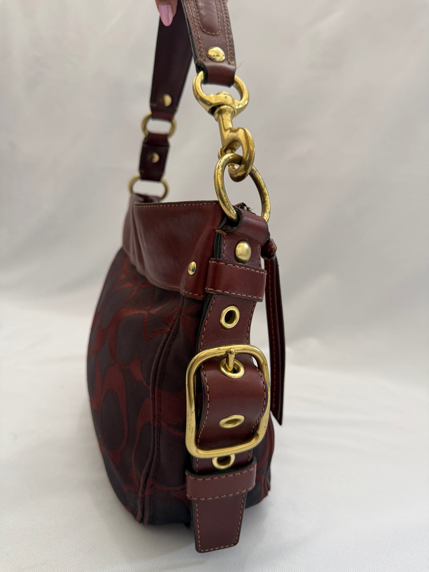 Coach Burgundy Zoe Medium