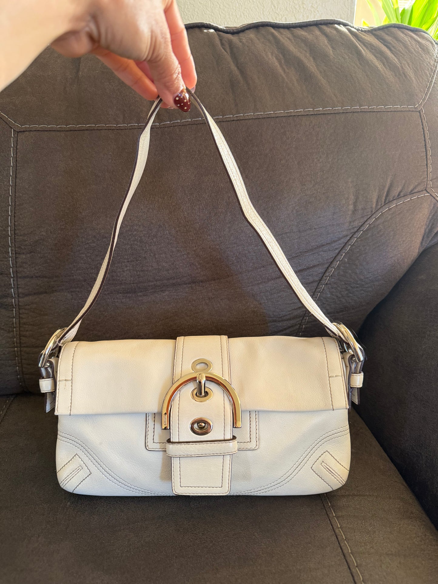 Coach Mini Soho White Leather