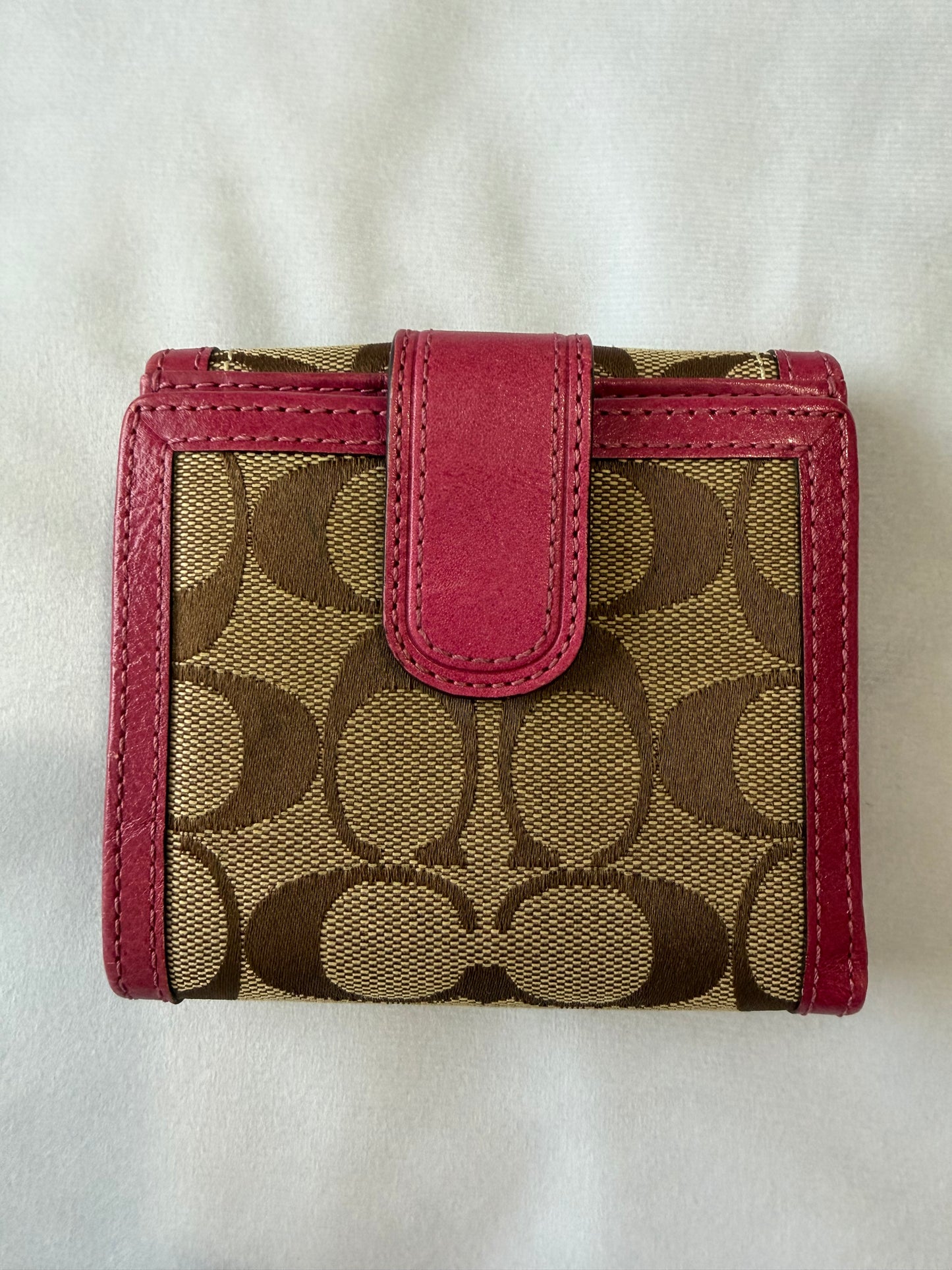 Coach Soho Wallet Fucsia/Beige
