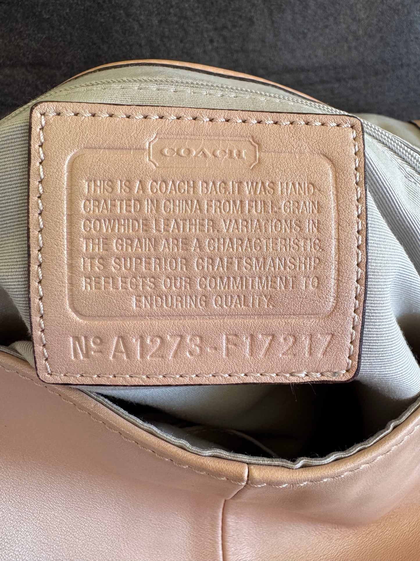 Coach Pearlized Light Pink Soho Leather