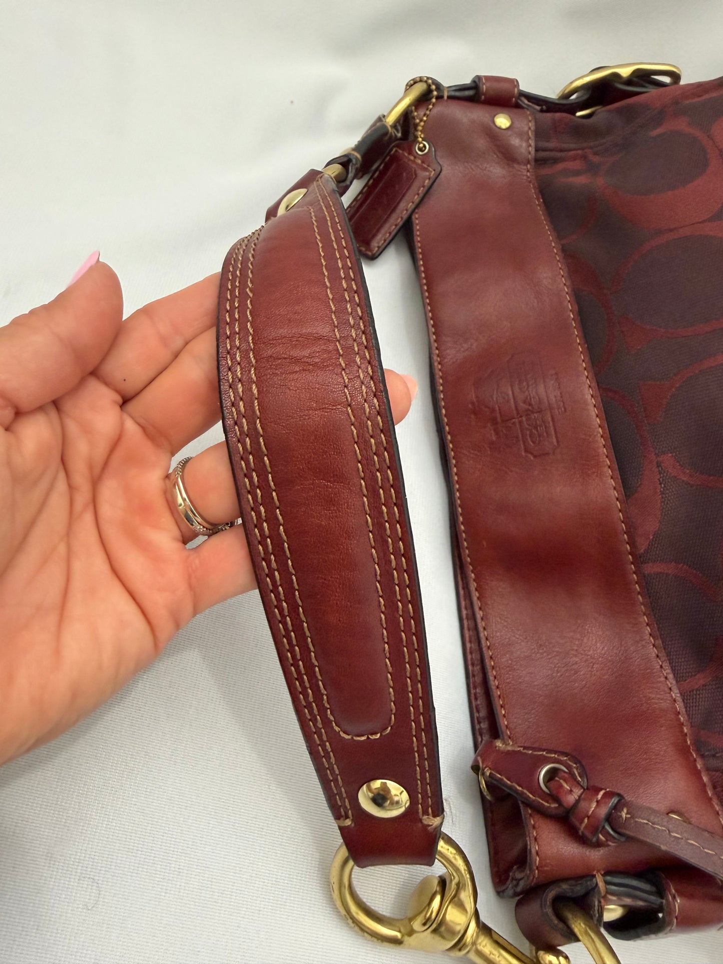 Coach Burgundy Zoe Medium