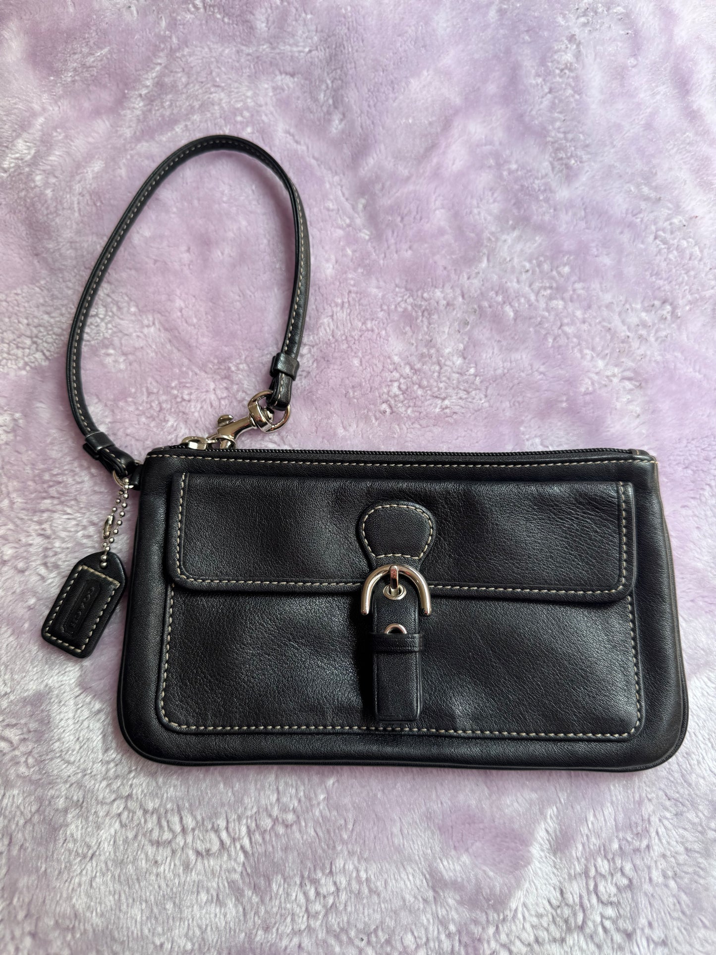 Coach Wristlet Black Leather
