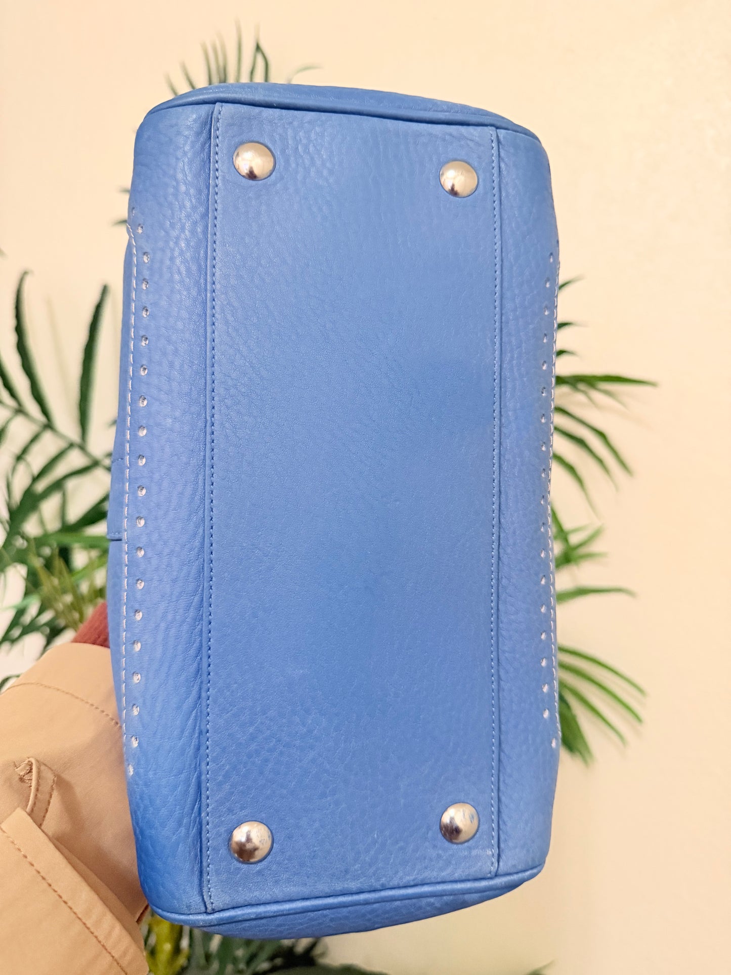 Coach Hampton satchel Blue Leather