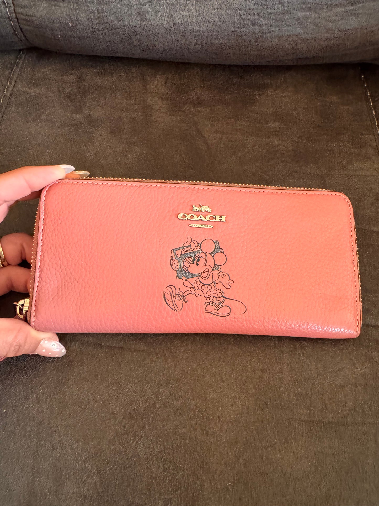 Coach Pink wallet Minnie Mouse