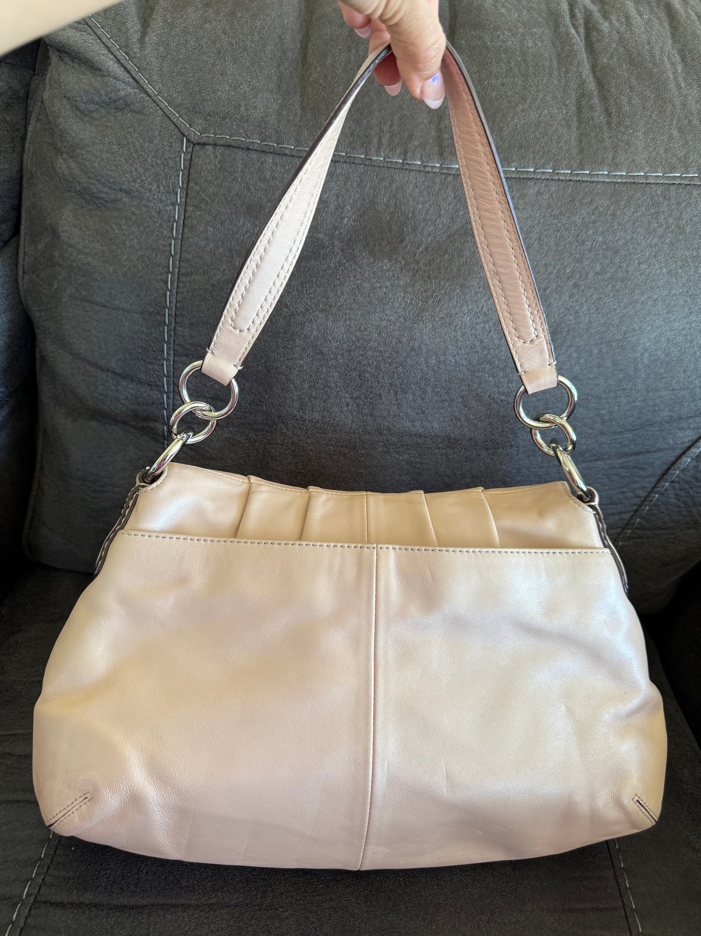 Coach Pearlized Light Pink Soho Leather